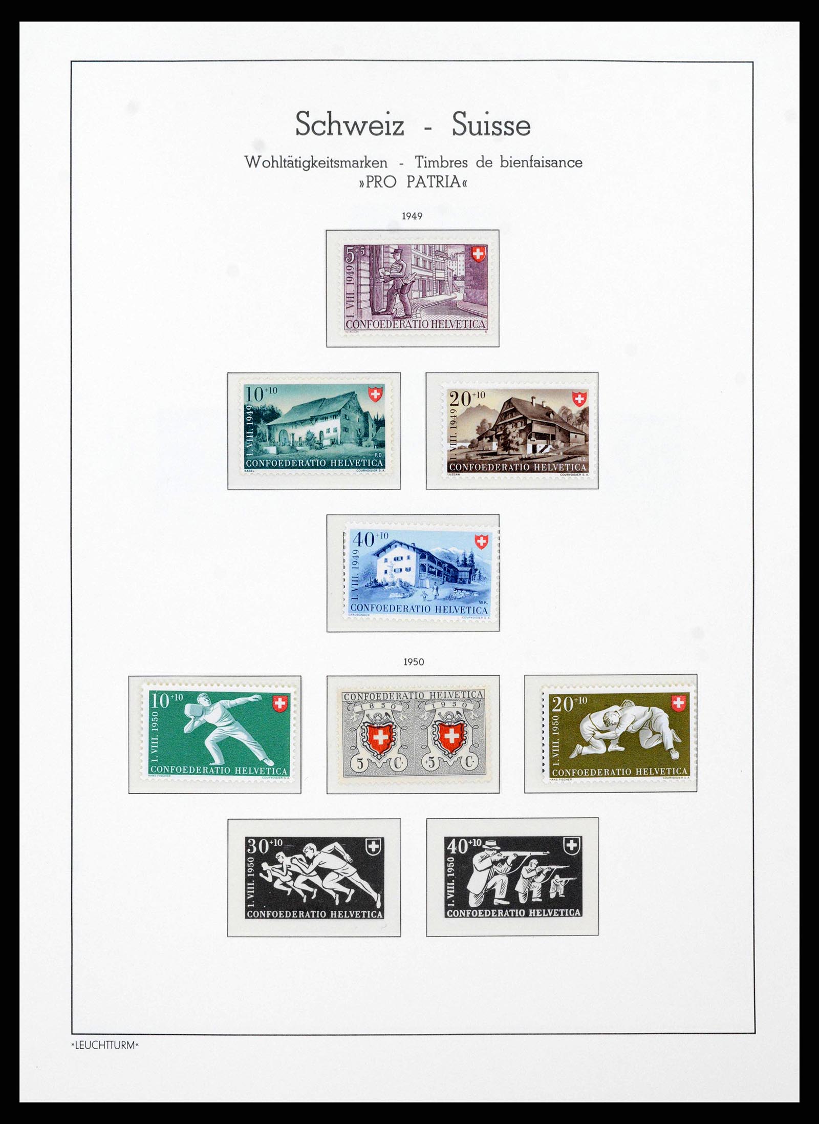 38538 0054 - Stamp collection 38538 Switzerland 1881-1969.