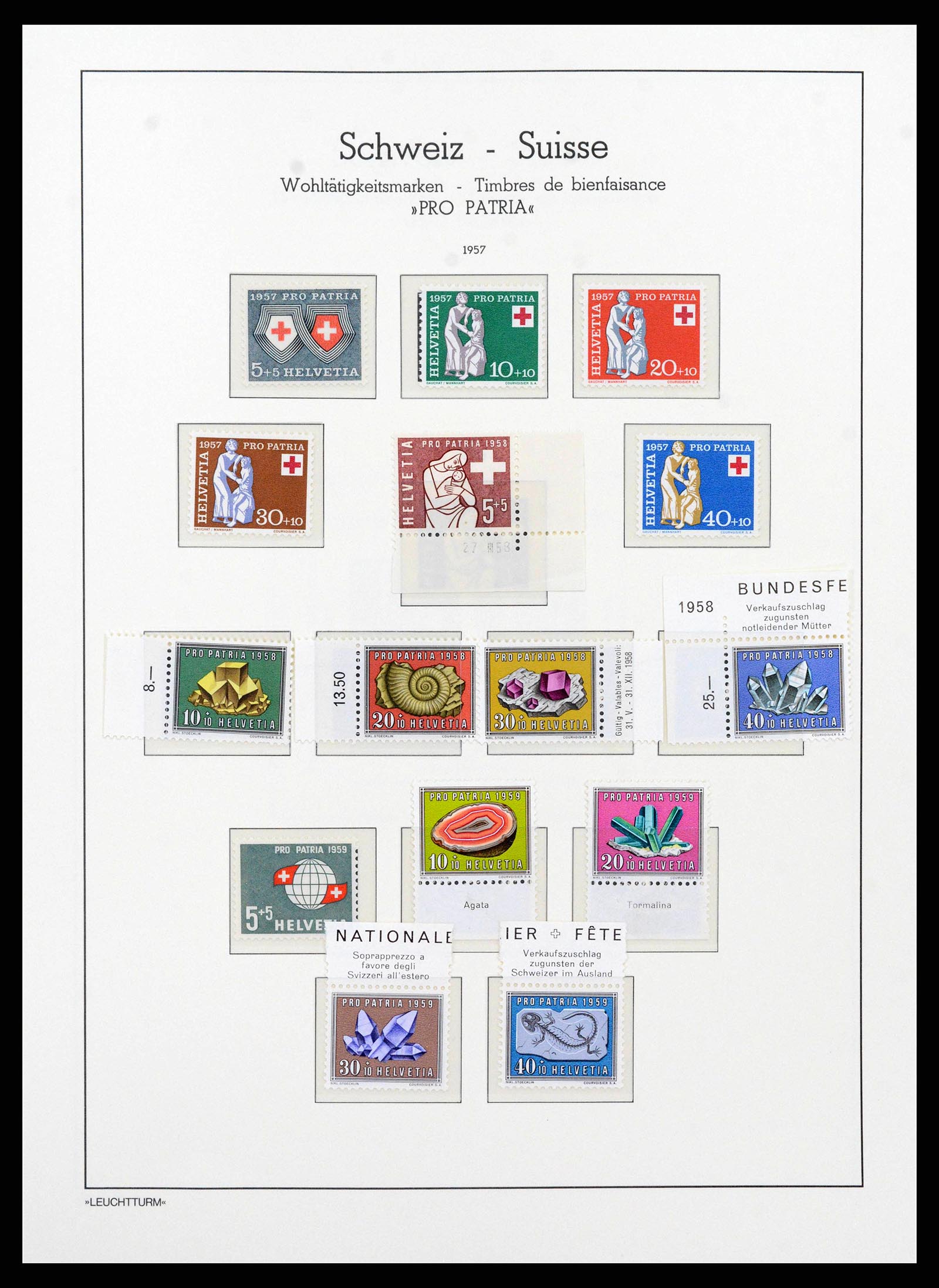 38538 0058 - Stamp collection 38538 Switzerland 1881-1969.