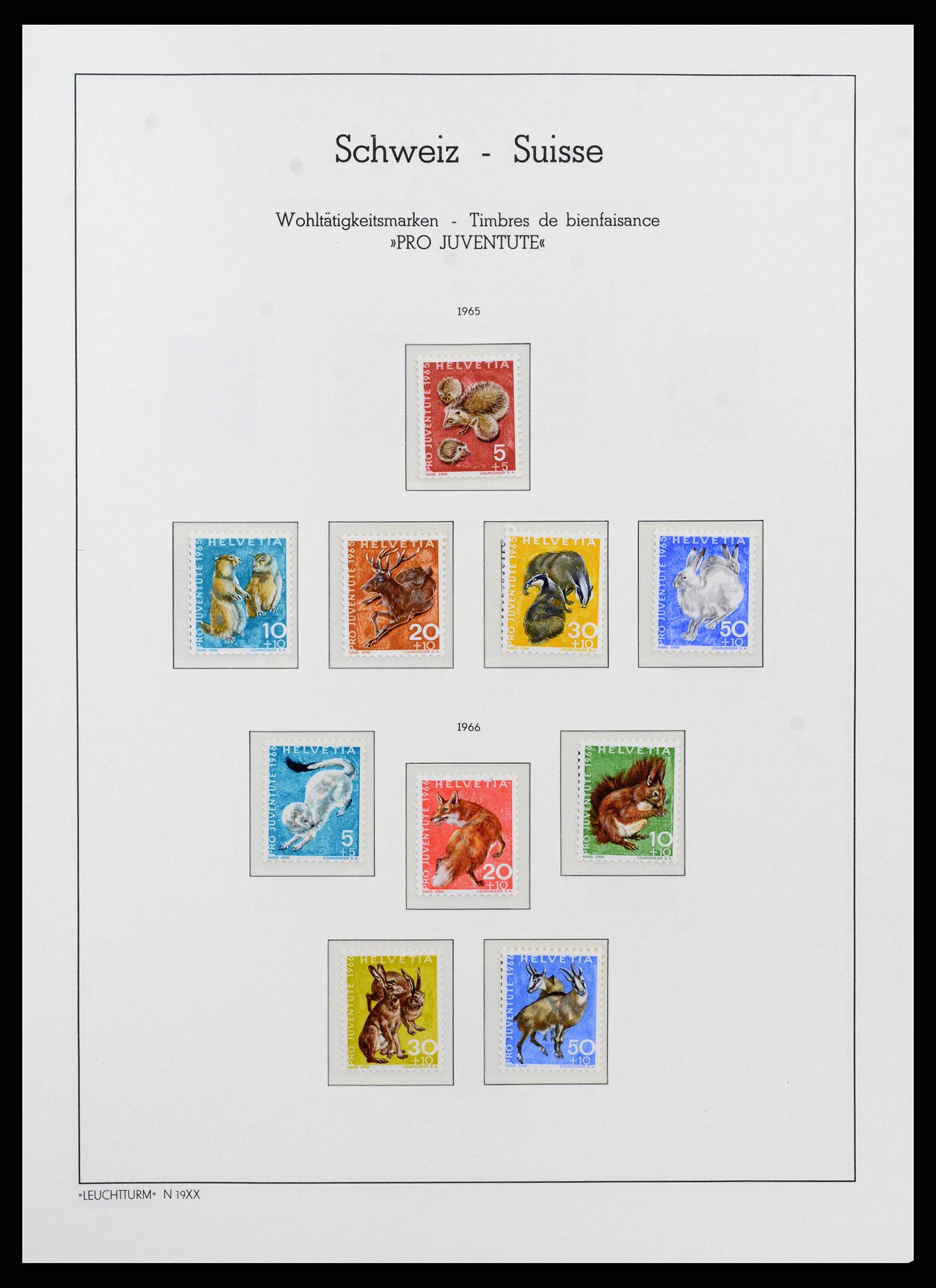 38538 0083 - Stamp collection 38538 Switzerland 1881-1969.