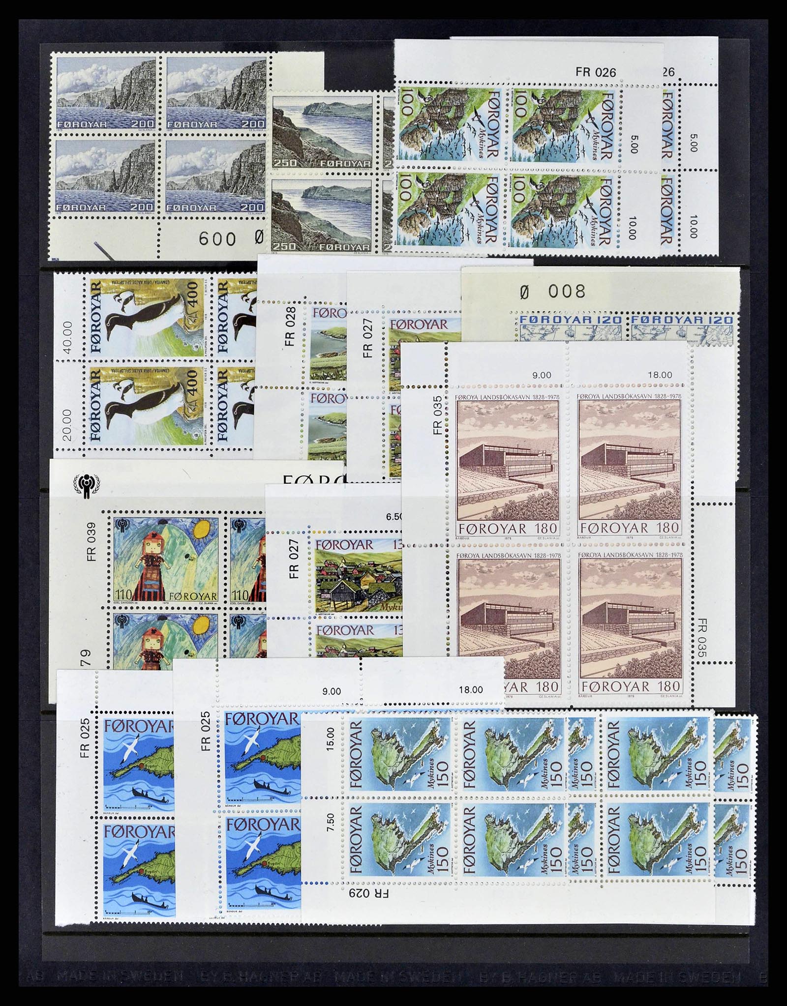 38539 0019 - Postzegelverzameling 38539 Faeroer 1923-1994.