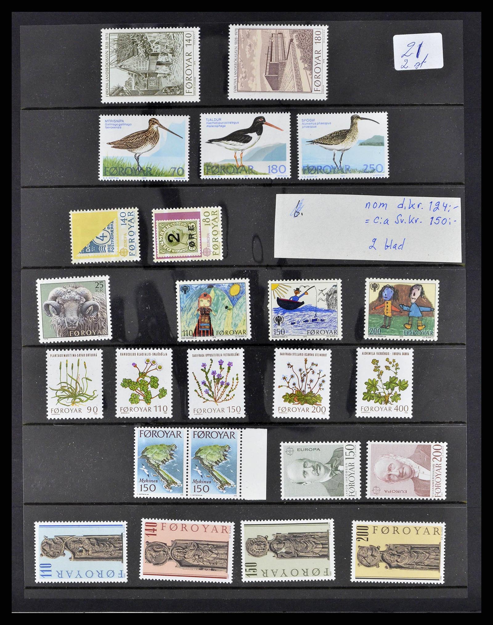 38539 0020 - Postzegelverzameling 38539 Faeroer 1923-1994.