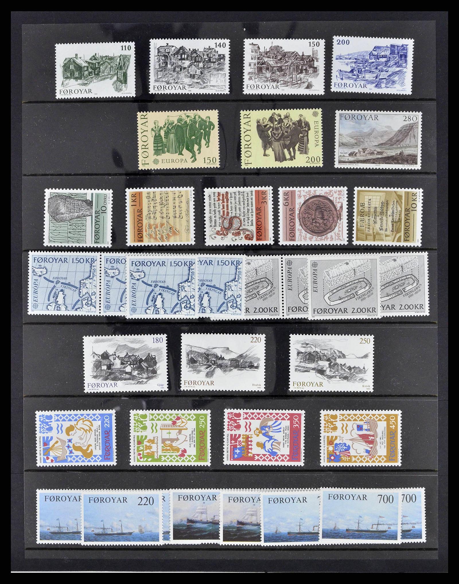 38539 0021 - Postzegelverzameling 38539 Faeroer 1923-1994.