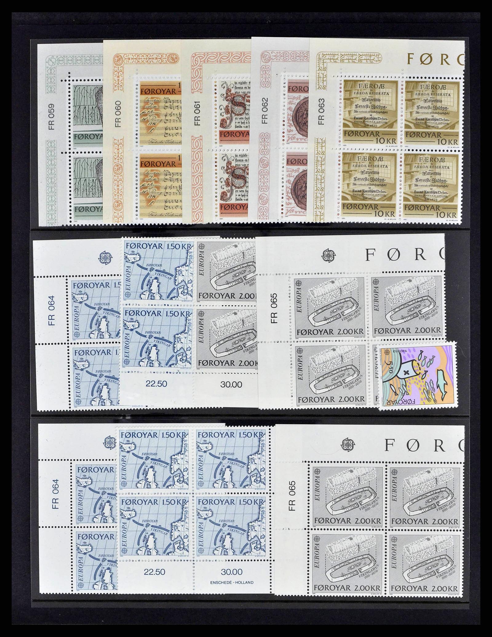 38539 0025 - Postzegelverzameling 38539 Faeroer 1923-1994.