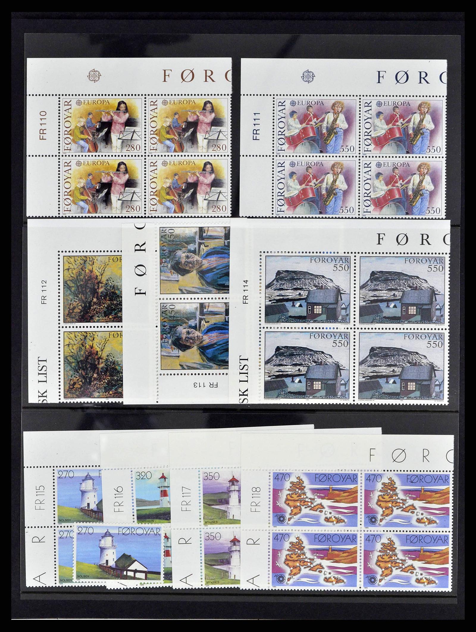 38539 0029 - Postzegelverzameling 38539 Faeroer 1923-1994.