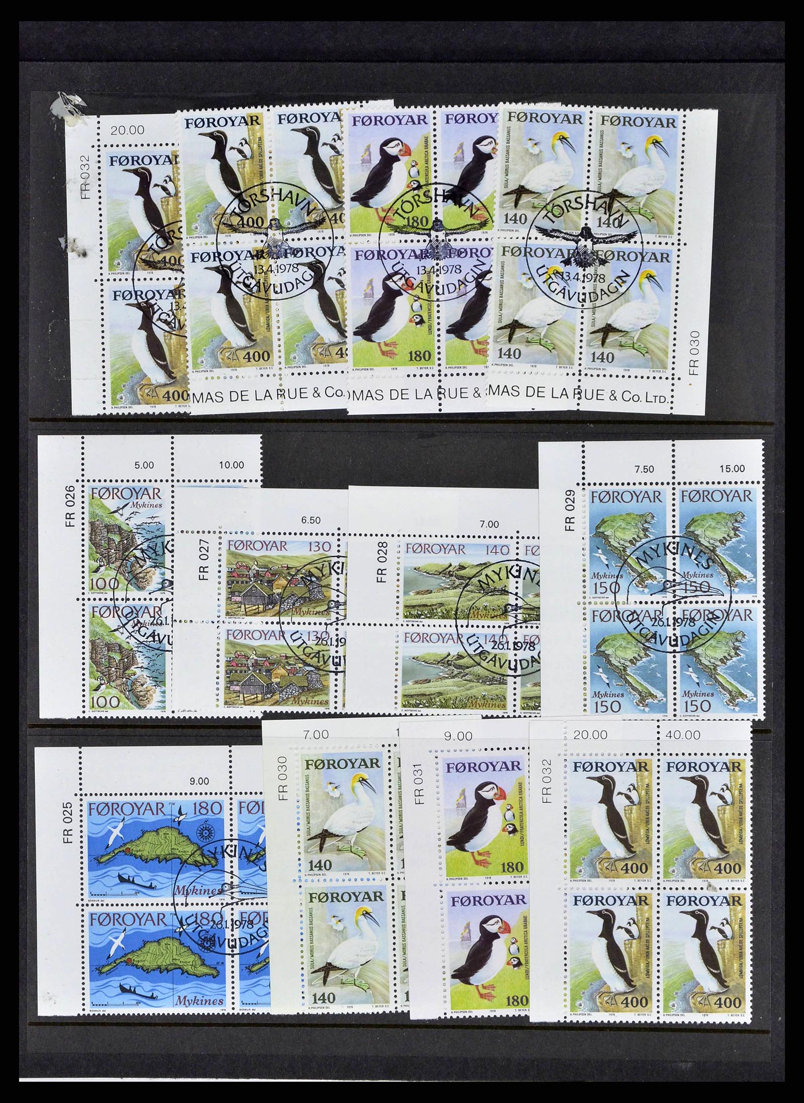38539 0073 - Postzegelverzameling 38539 Faeroer 1923-1994.