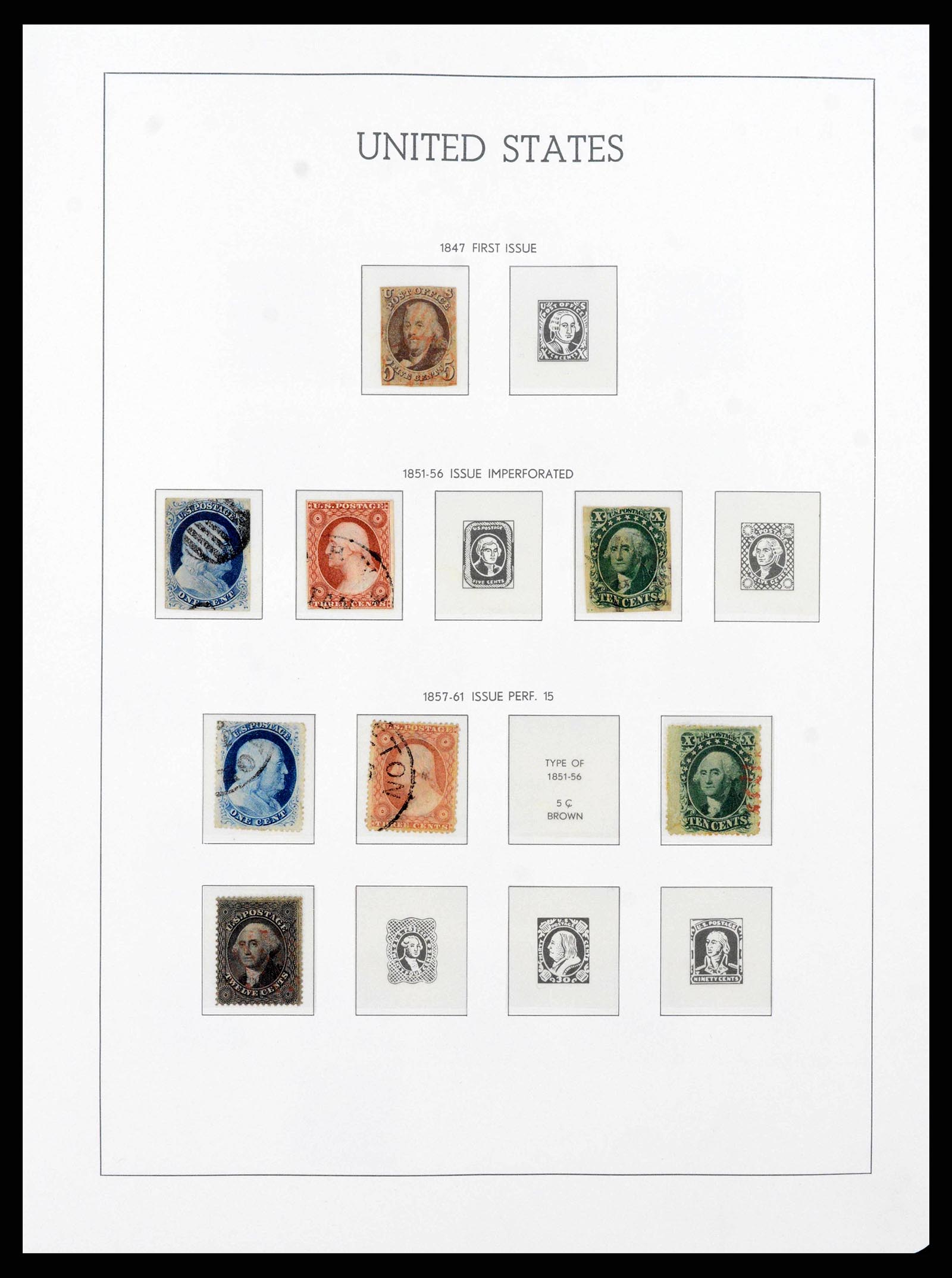 38540 0001 - Postzegelverzameling 38540 USA 1847-1964.