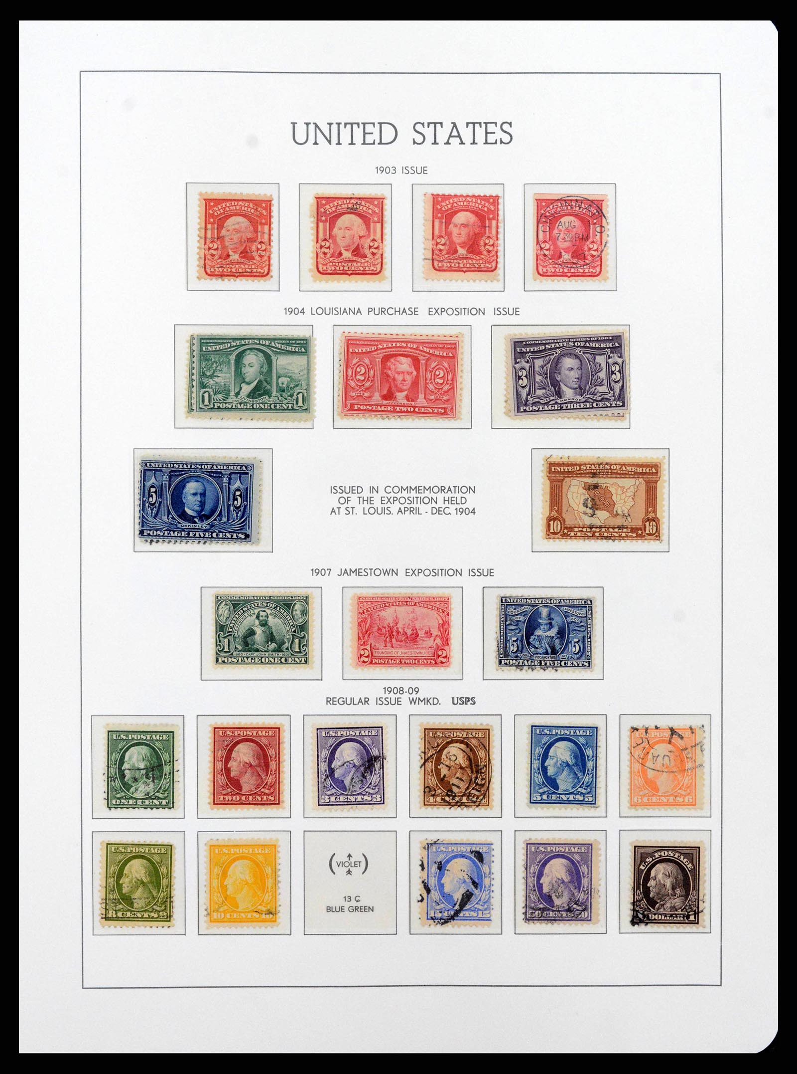 38540 0013 - Postzegelverzameling 38540 USA 1847-1964.