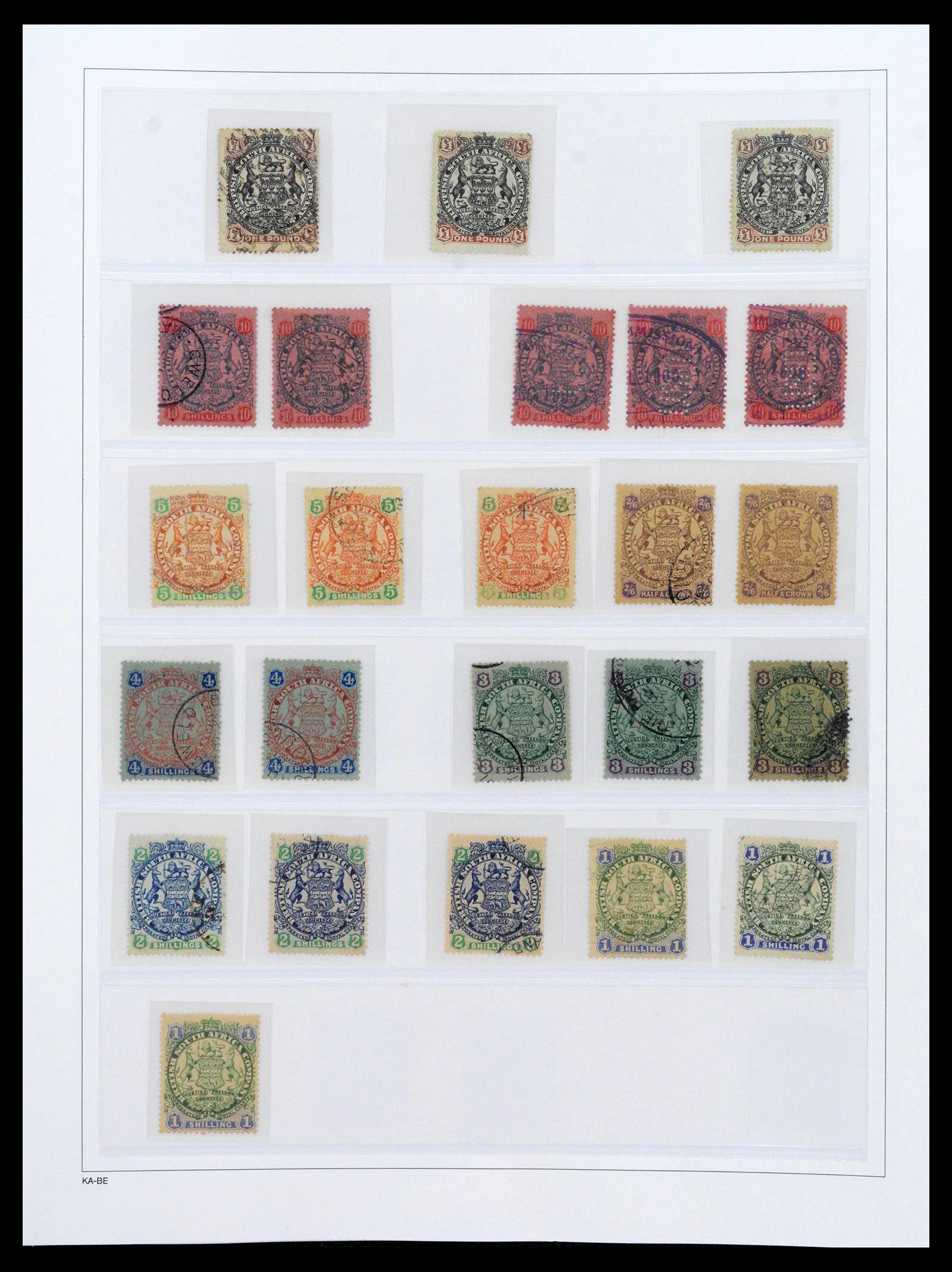 38545 0005 - Postzegelverzameling 38545 Rhodesië 1892-1947.