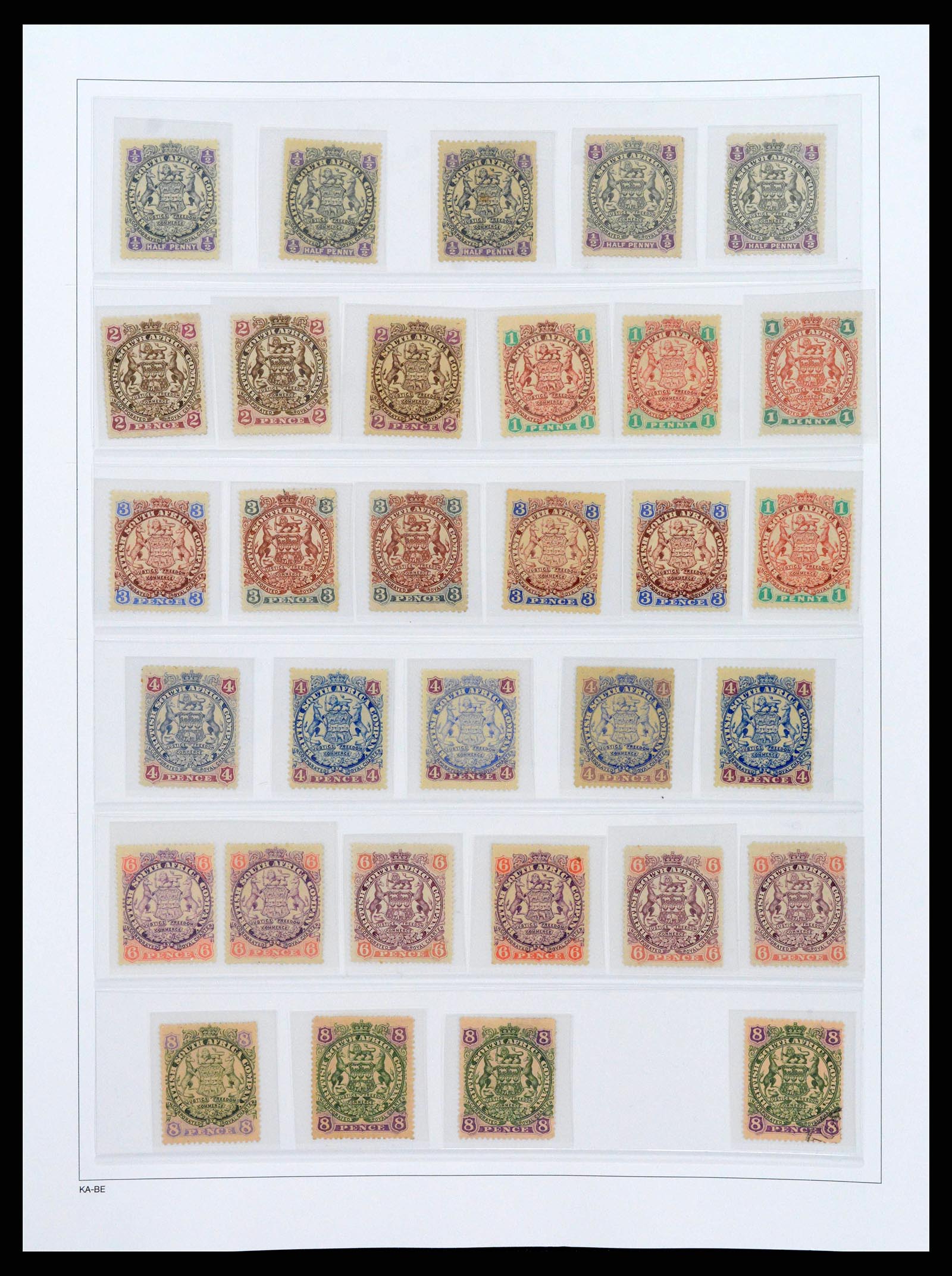 38545 0006 - Postzegelverzameling 38545 Rhodesië 1892-1947.