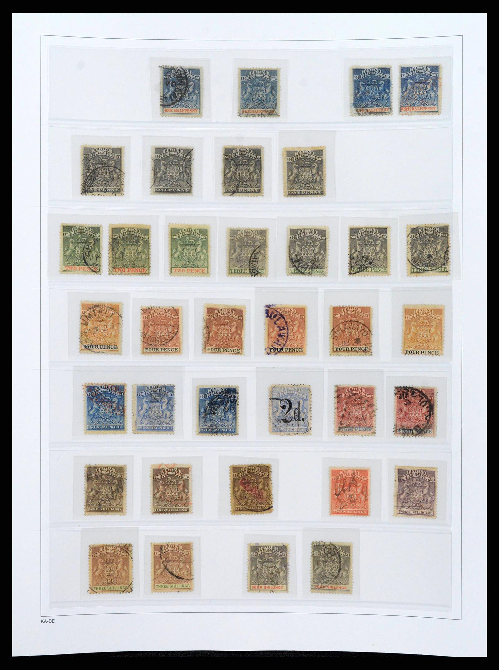 38545 0011 - Postzegelverzameling 38545 Rhodesië 1892-1947.