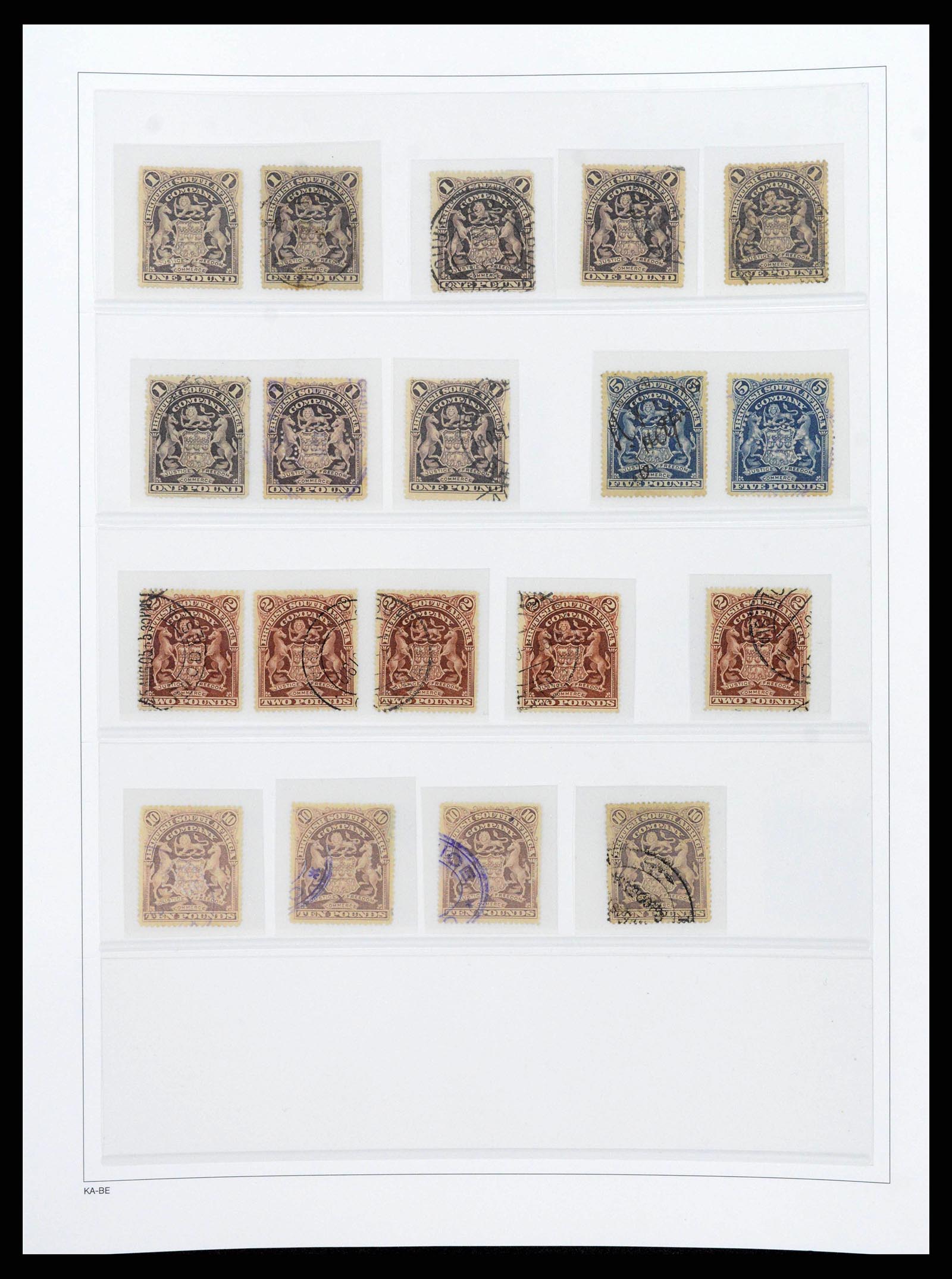 38545 0016 - Postzegelverzameling 38545 Rhodesië 1892-1947.