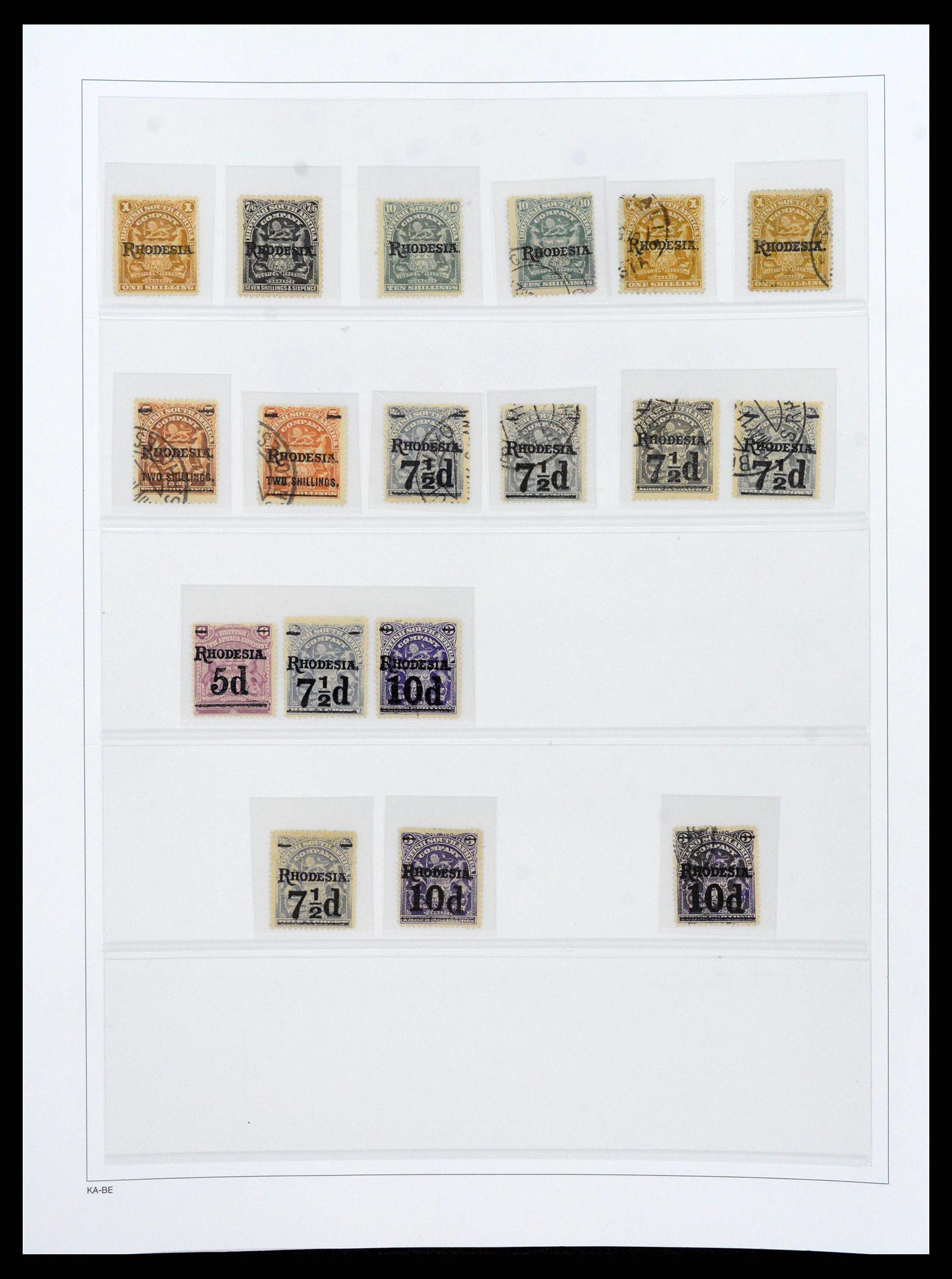 38545 0020 - Postzegelverzameling 38545 Rhodesië 1892-1947.