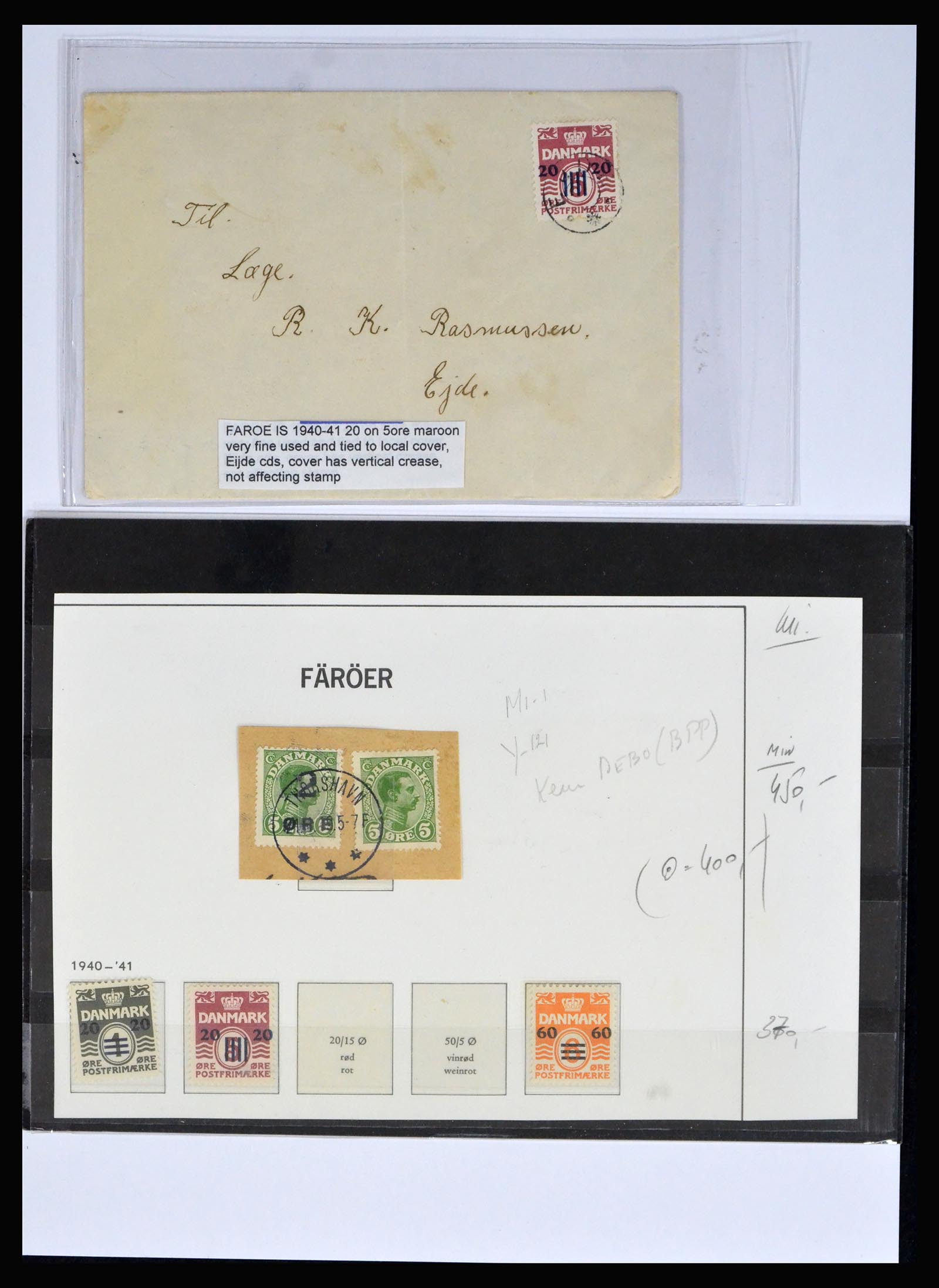 38547 0001 - Postzegelverzameling 38547 Groenland/Faeroer 1919-1990.