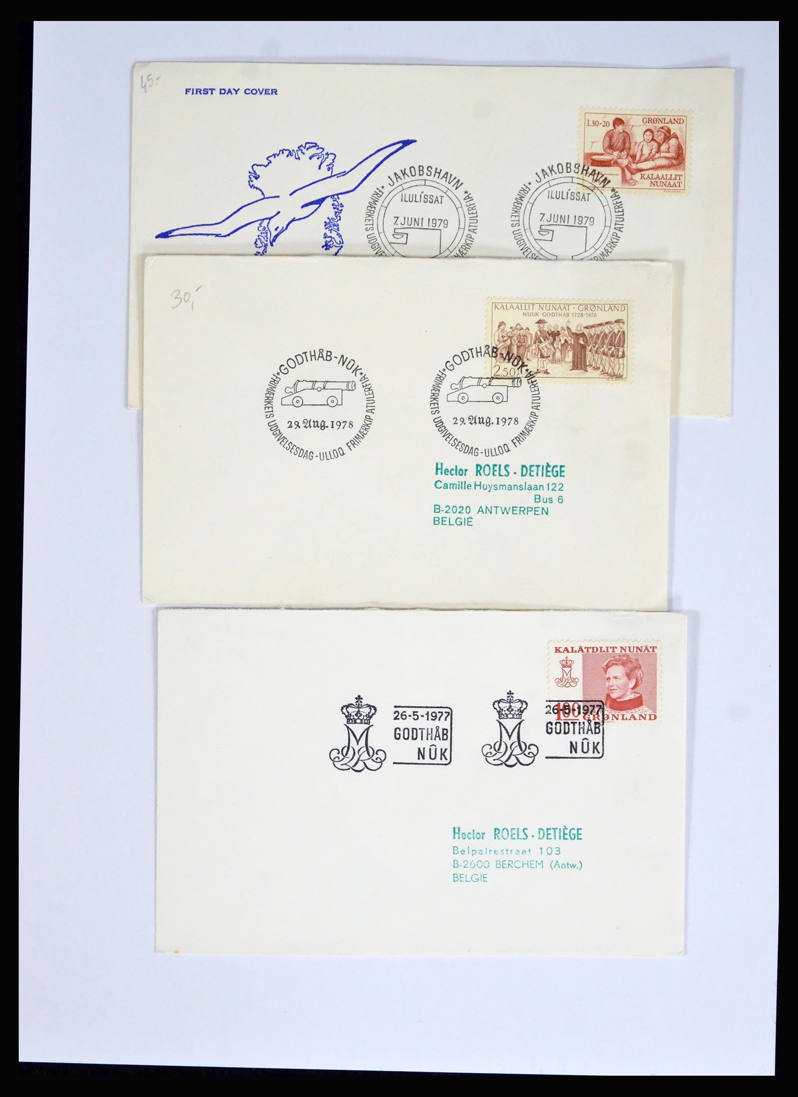 38547 0010 - Postzegelverzameling 38547 Groenland/Faeroer 1919-1990.