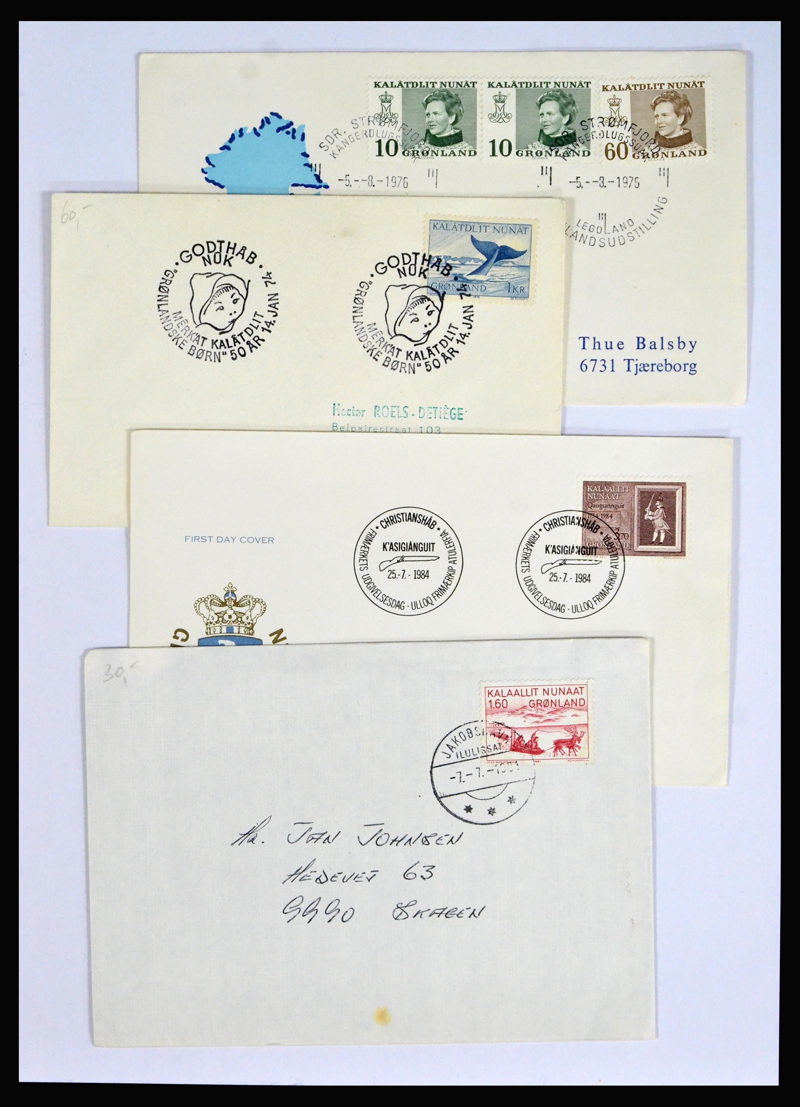 38547 0013 - Postzegelverzameling 38547 Groenland/Faeroer 1919-1990.