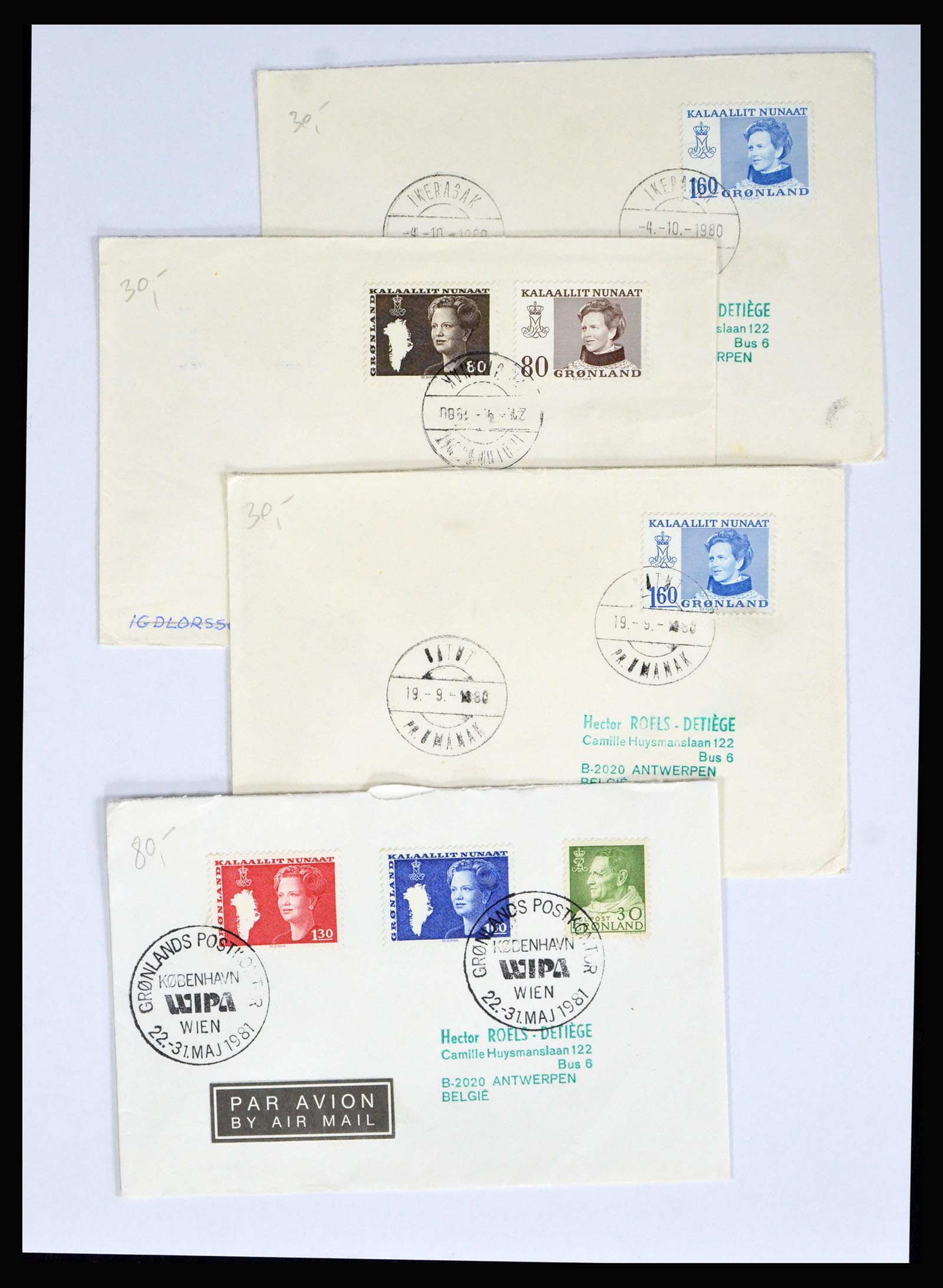 38547 0015 - Postzegelverzameling 38547 Groenland/Faeroer 1919-1990.