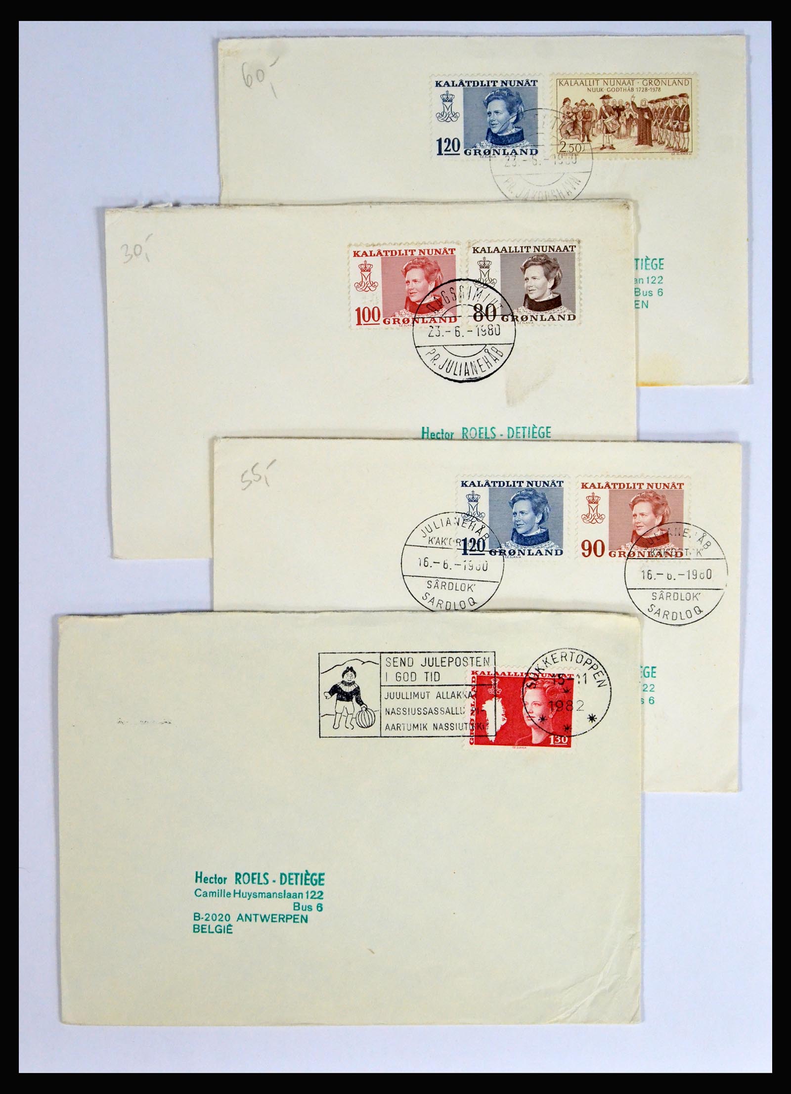 38547 0017 - Postzegelverzameling 38547 Groenland/Faeroer 1919-1990.