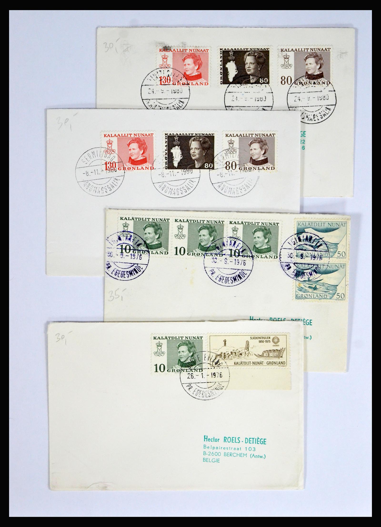 38547 0018 - Postzegelverzameling 38547 Groenland/Faeroer 1919-1990.