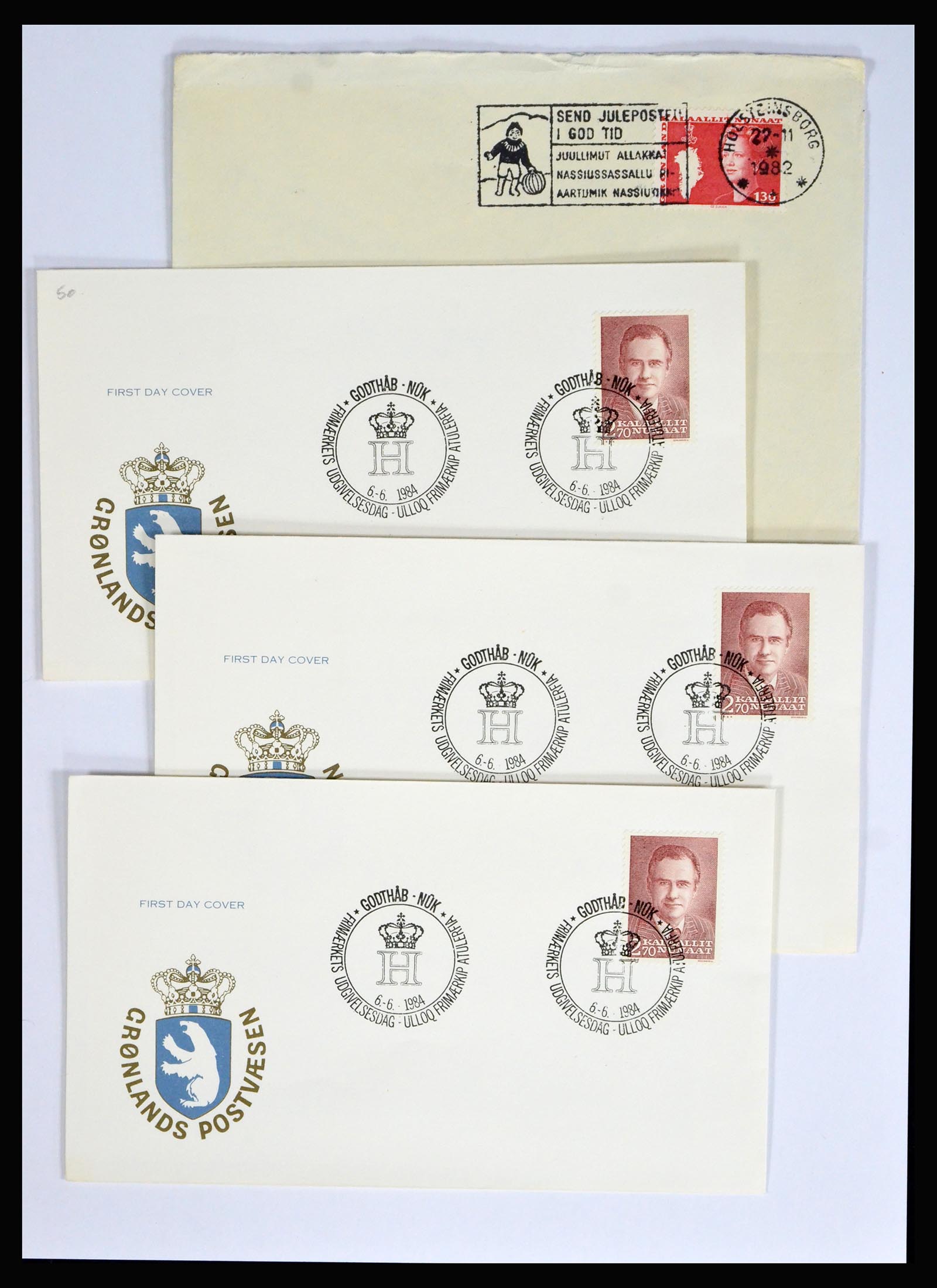 38547 0019 - Postzegelverzameling 38547 Groenland/Faeroer 1919-1990.