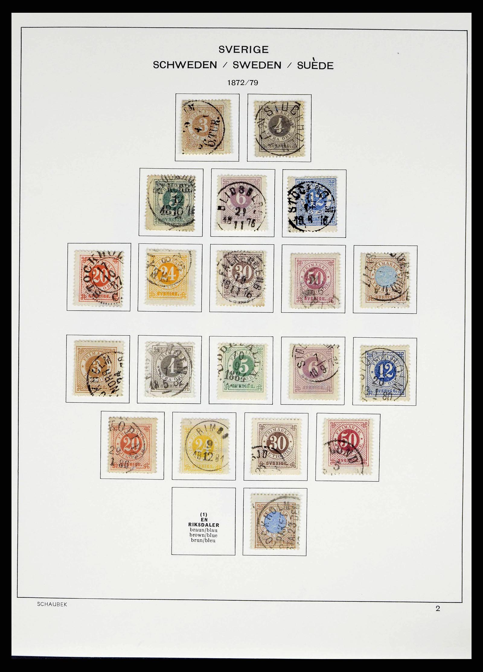 38548 0002 - Postzegelverzameling 38548 Zweden 1855-2014.