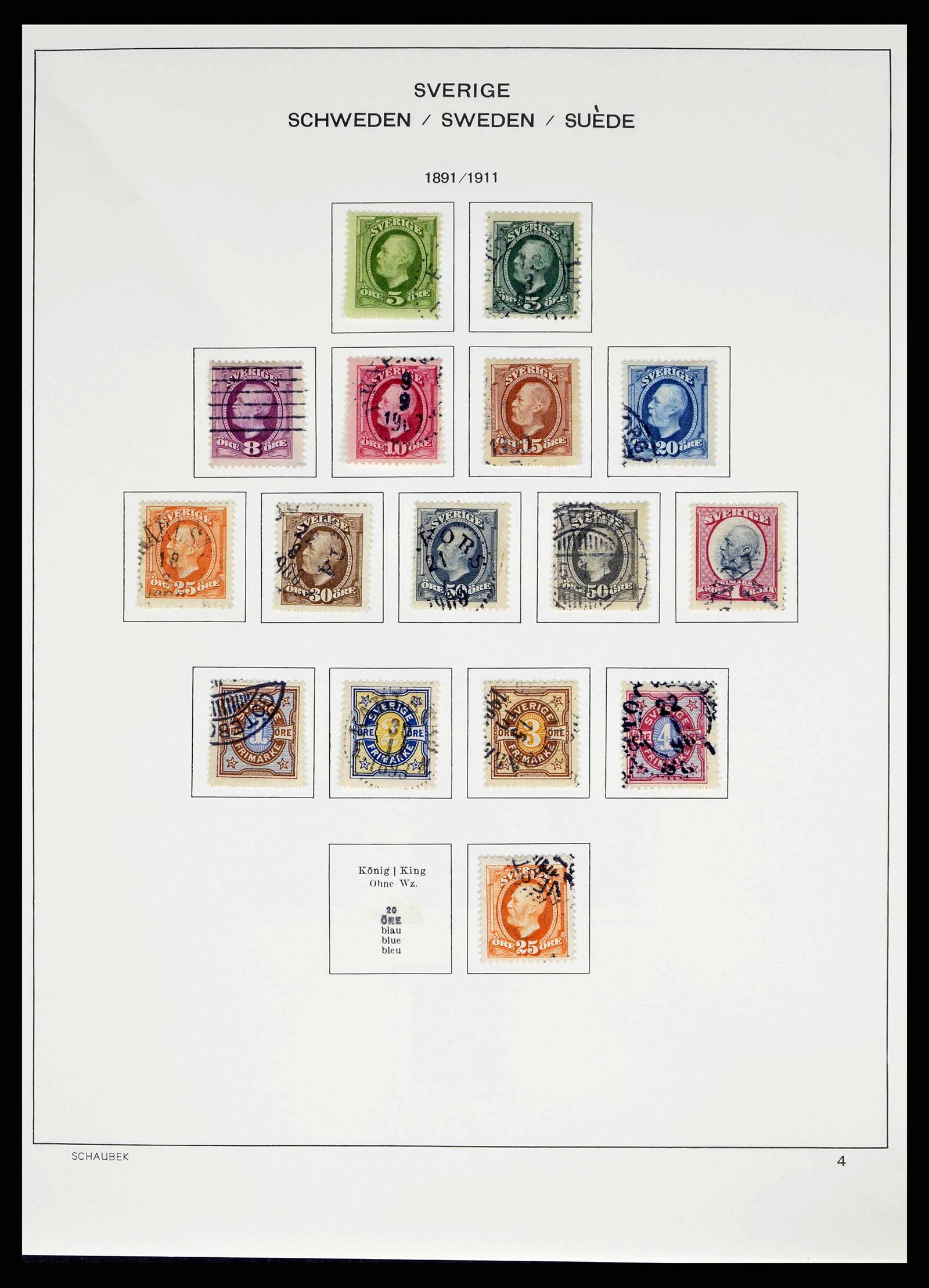 38548 0004 - Postzegelverzameling 38548 Zweden 1855-2014.