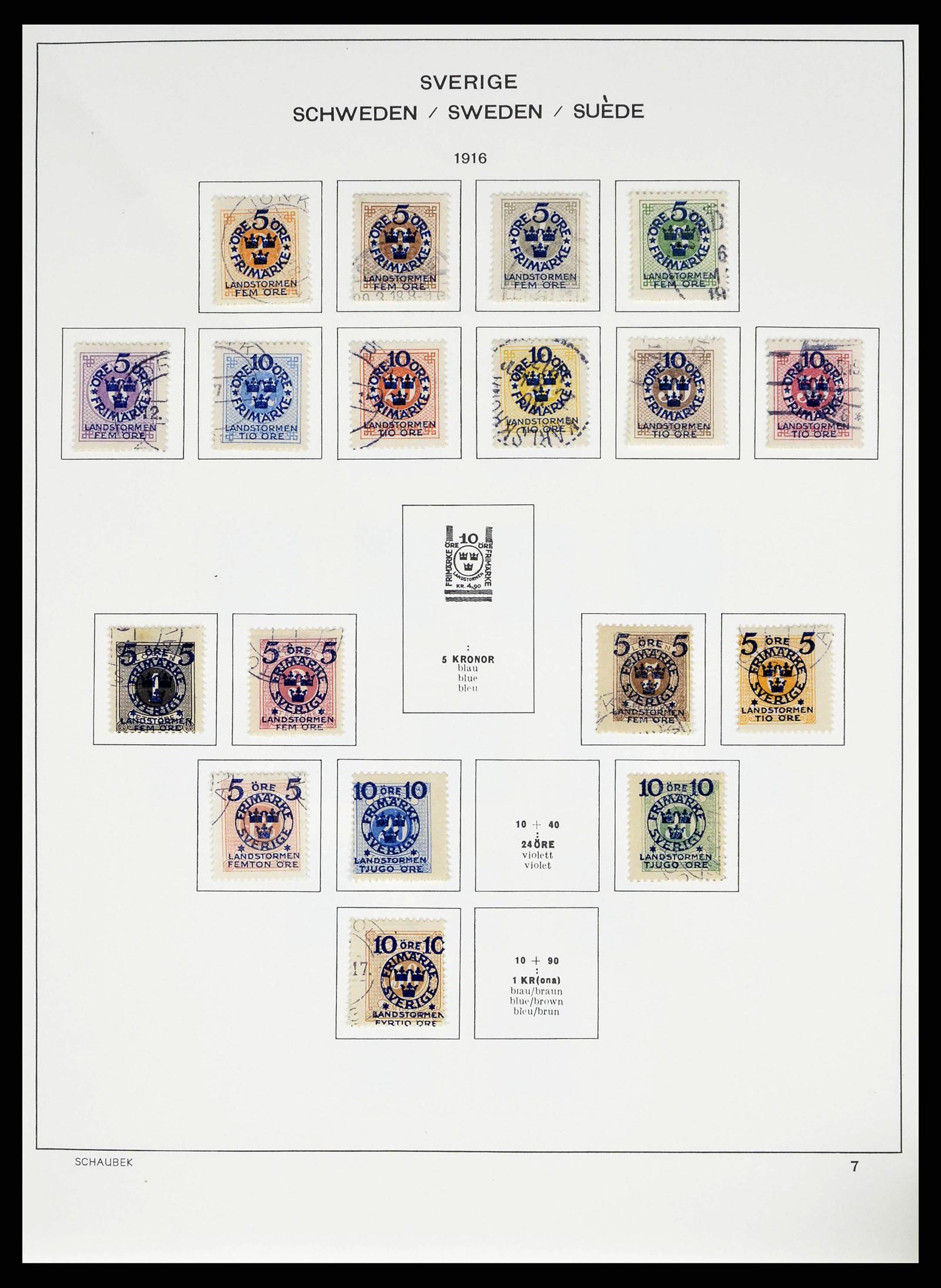 38548 0007 - Stamp collection 38548 Sweden 1855-2014.