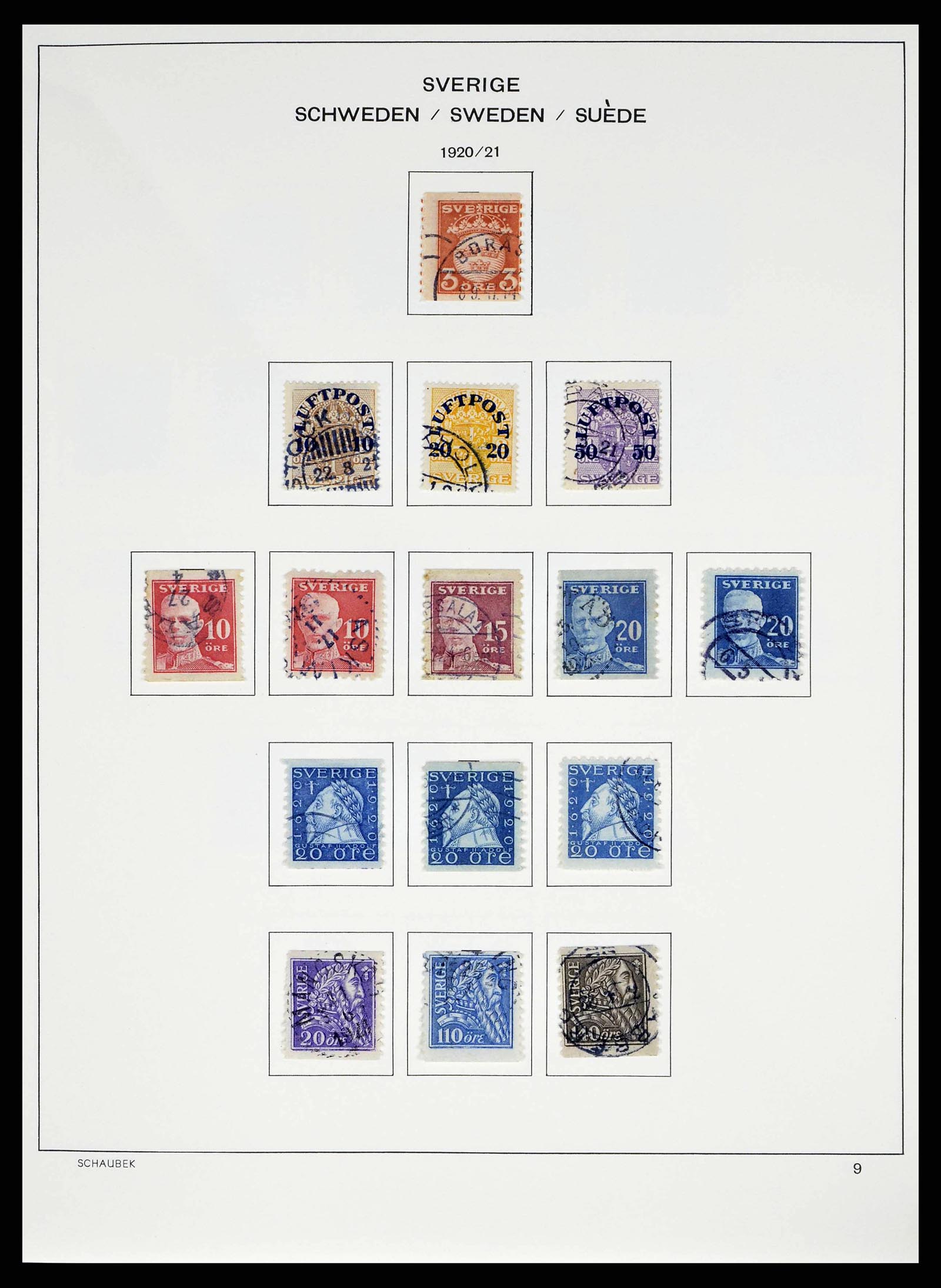 38548 0009 - Postzegelverzameling 38548 Zweden 1855-2014.