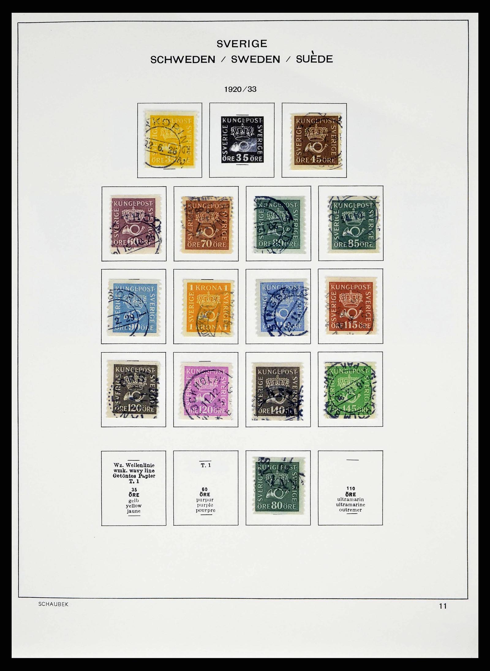 38548 0011 - Stamp collection 38548 Sweden 1855-2014.