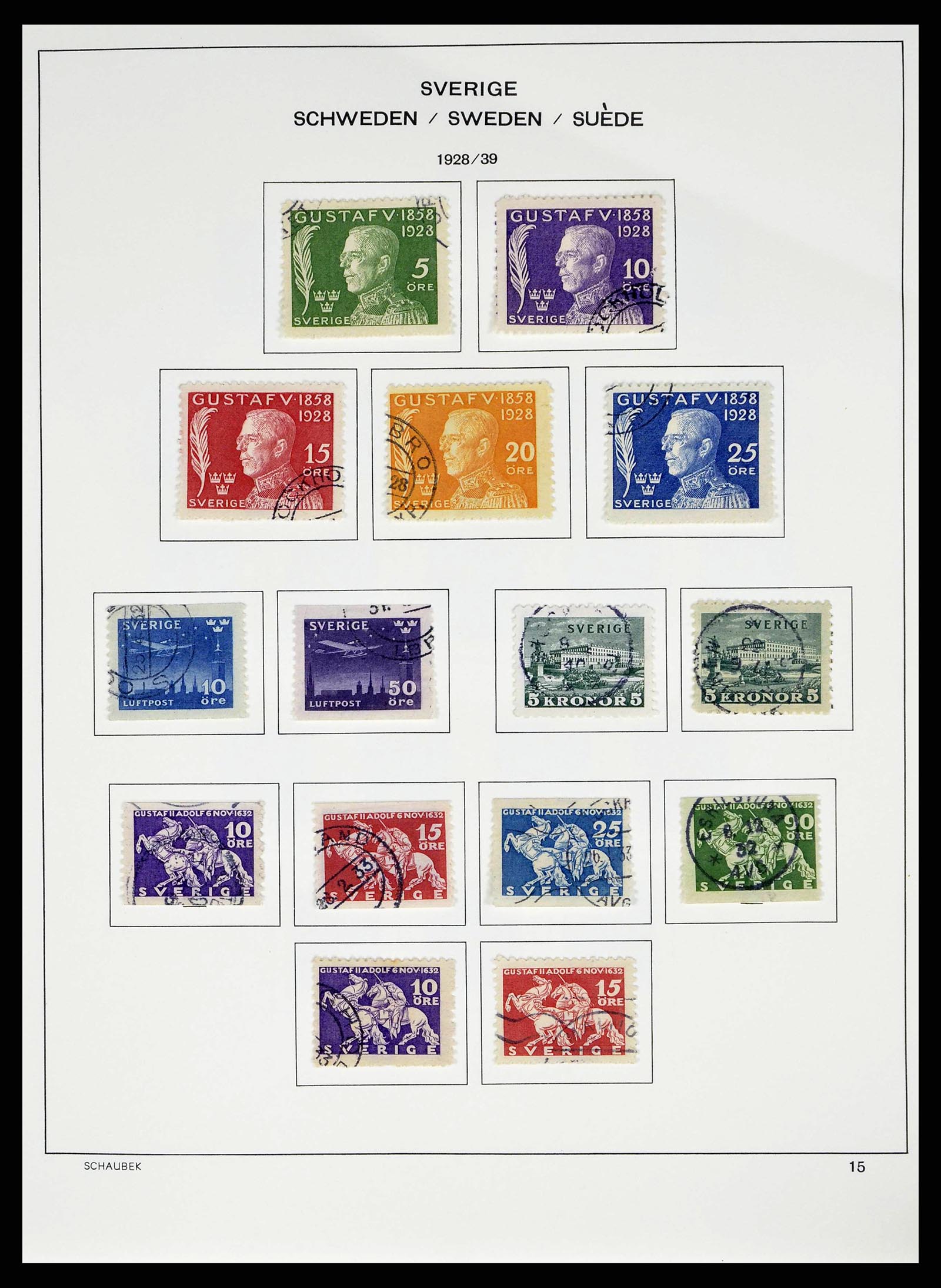 38548 0015 - Stamp collection 38548 Sweden 1855-2014.