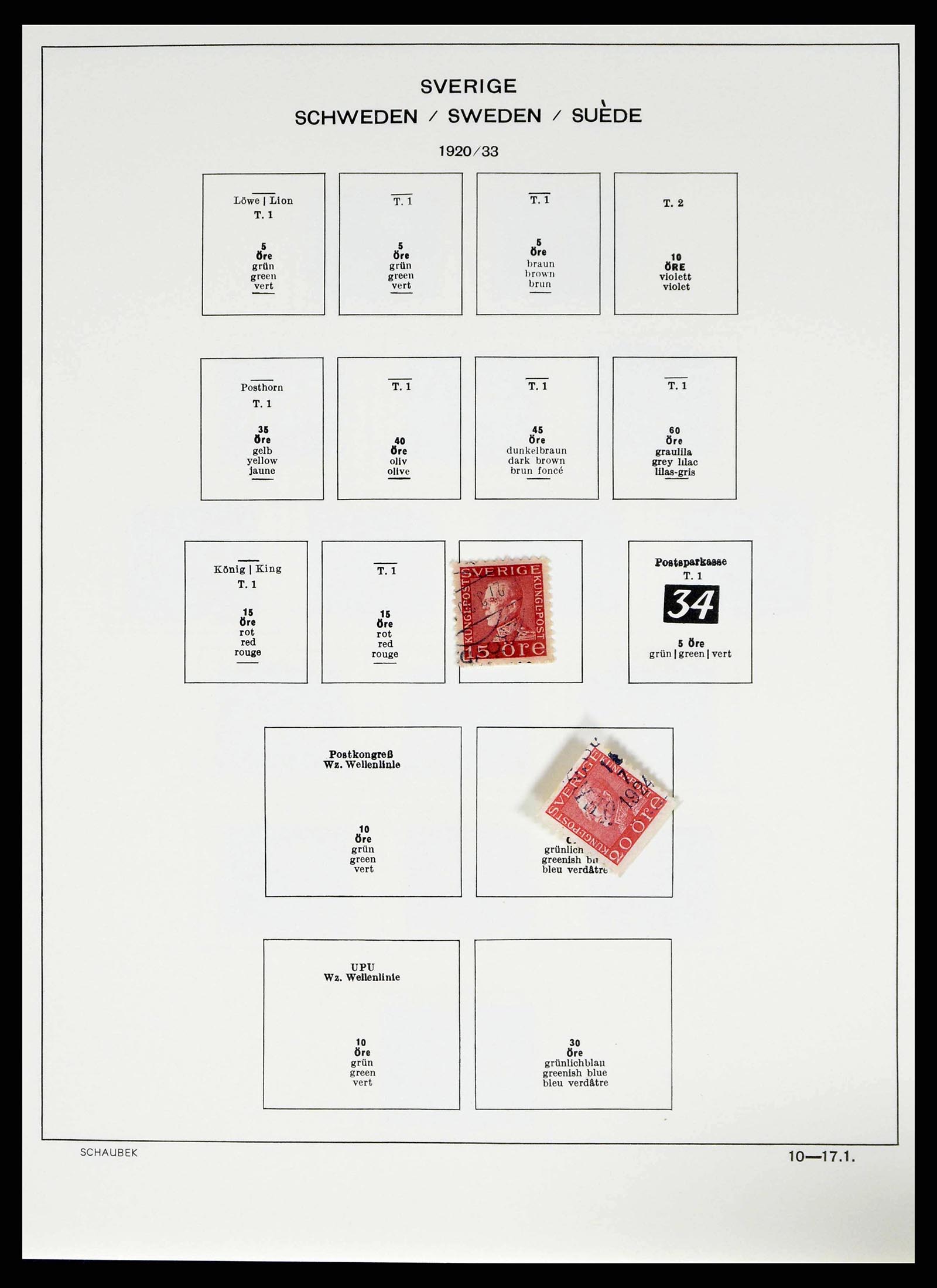 38548 0018 - Postzegelverzameling 38548 Zweden 1855-2014.