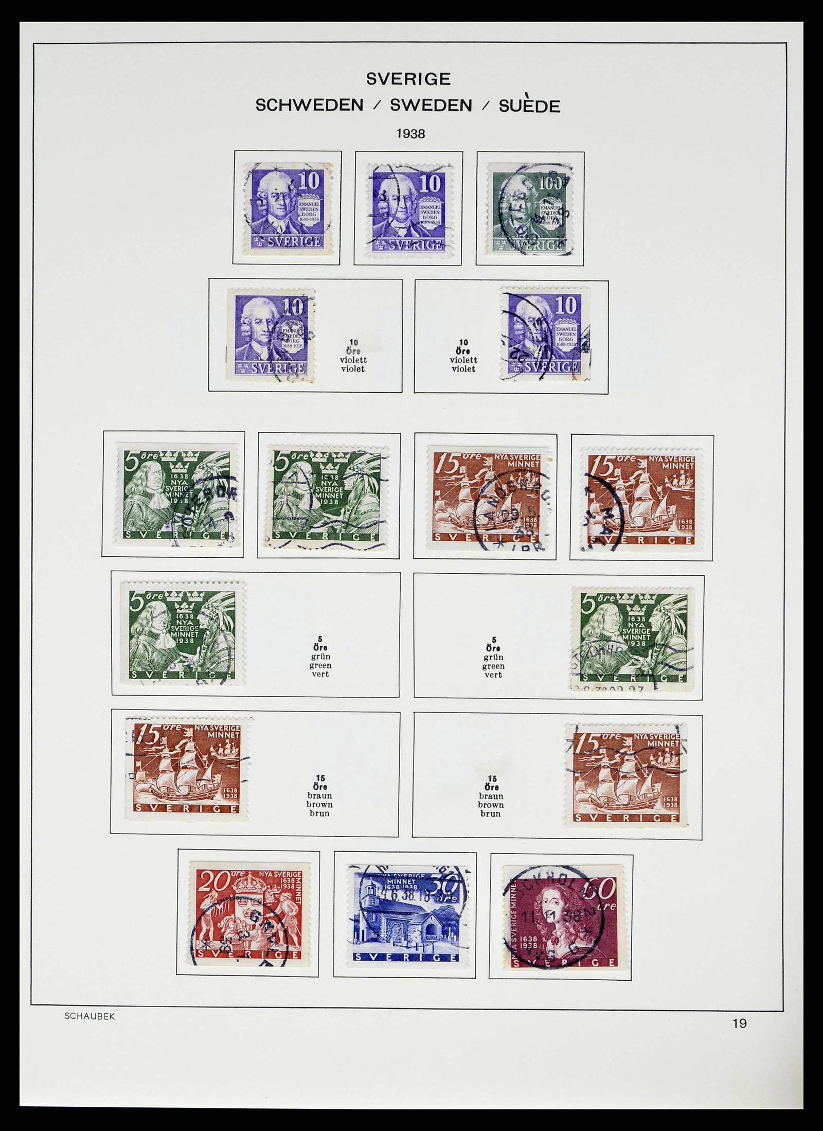38548 0020 - Stamp collection 38548 Sweden 1855-2014.