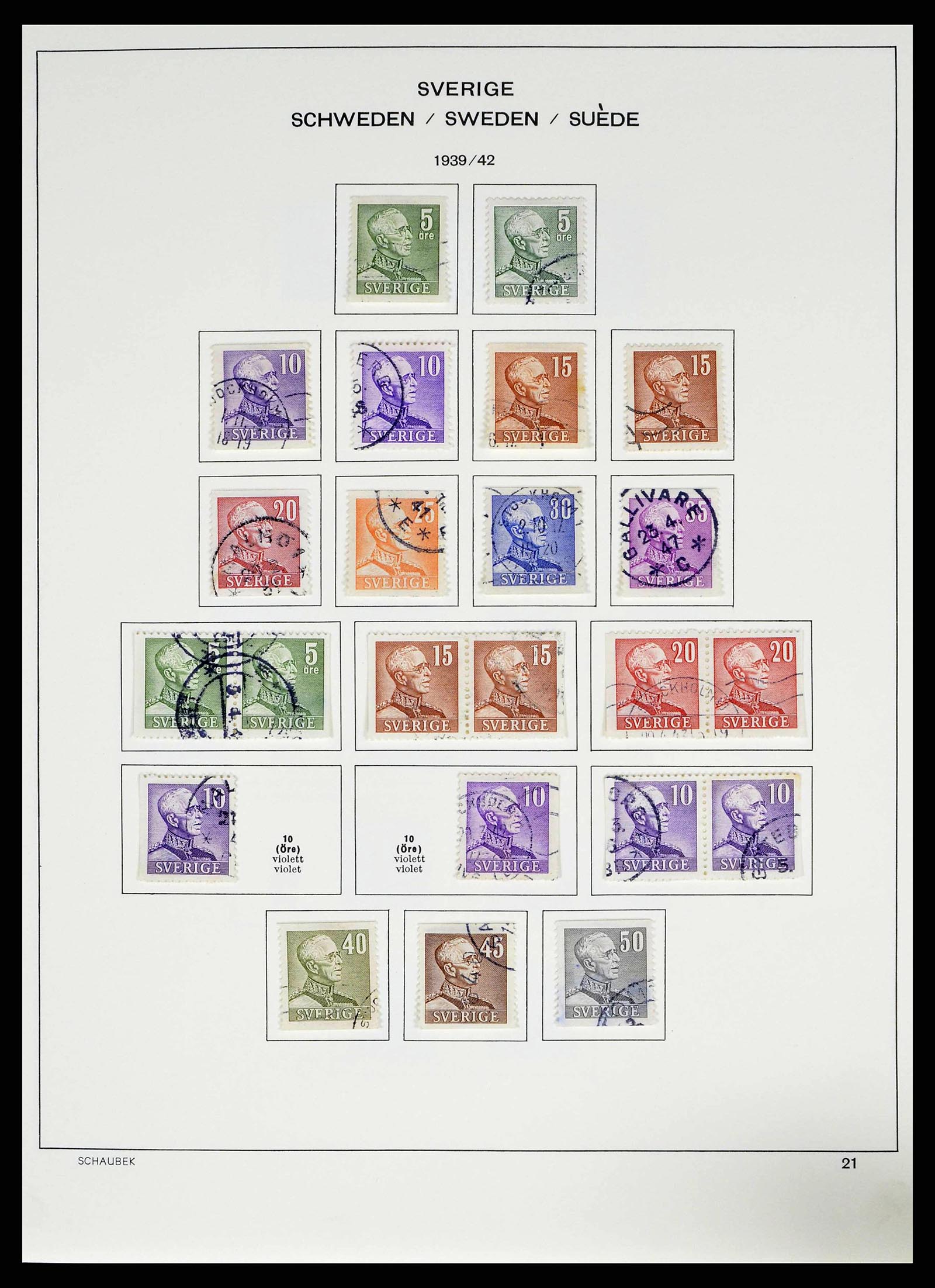 38548 0022 - Stamp collection 38548 Sweden 1855-2014.