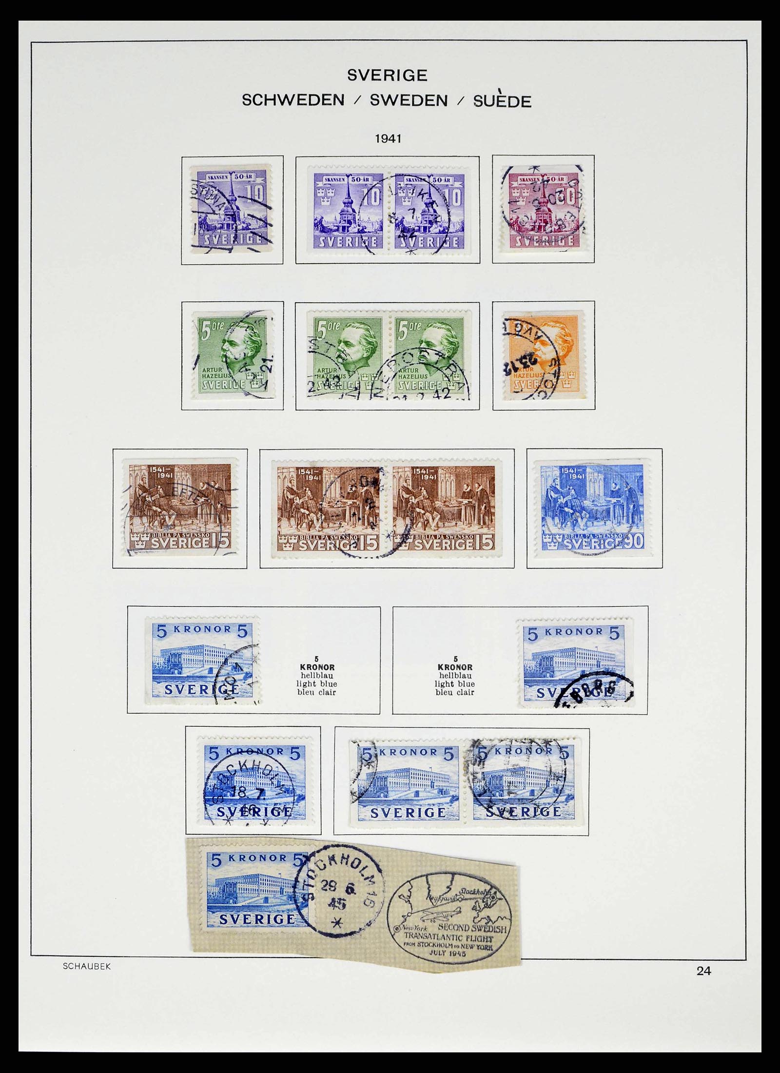 38548 0025 - Postzegelverzameling 38548 Zweden 1855-2014.