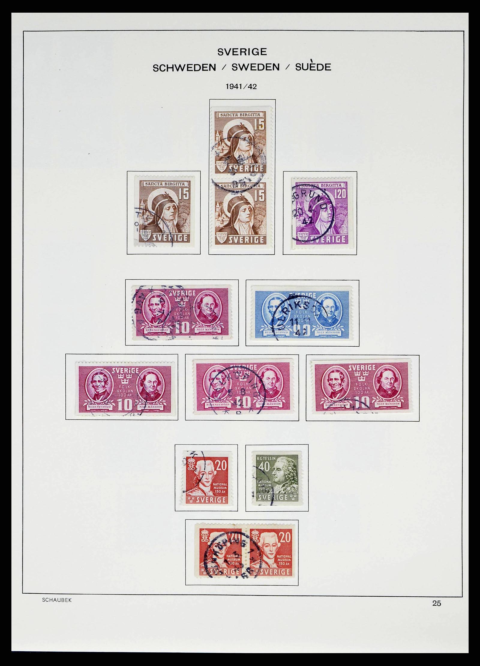 38548 0026 - Stamp collection 38548 Sweden 1855-2014.