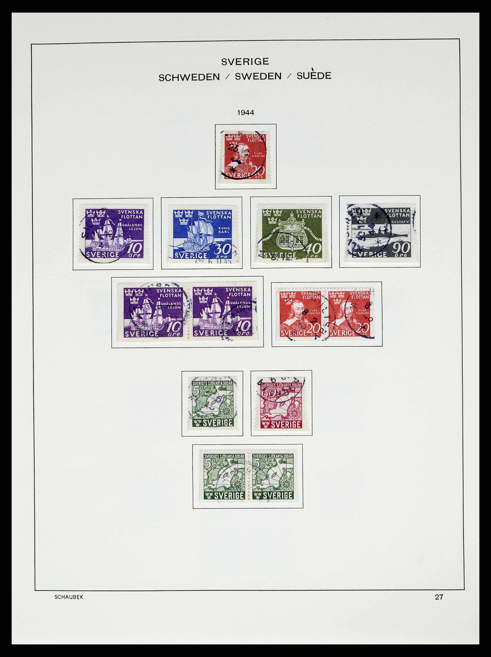 38548 0028 - Postzegelverzameling 38548 Zweden 1855-2014.