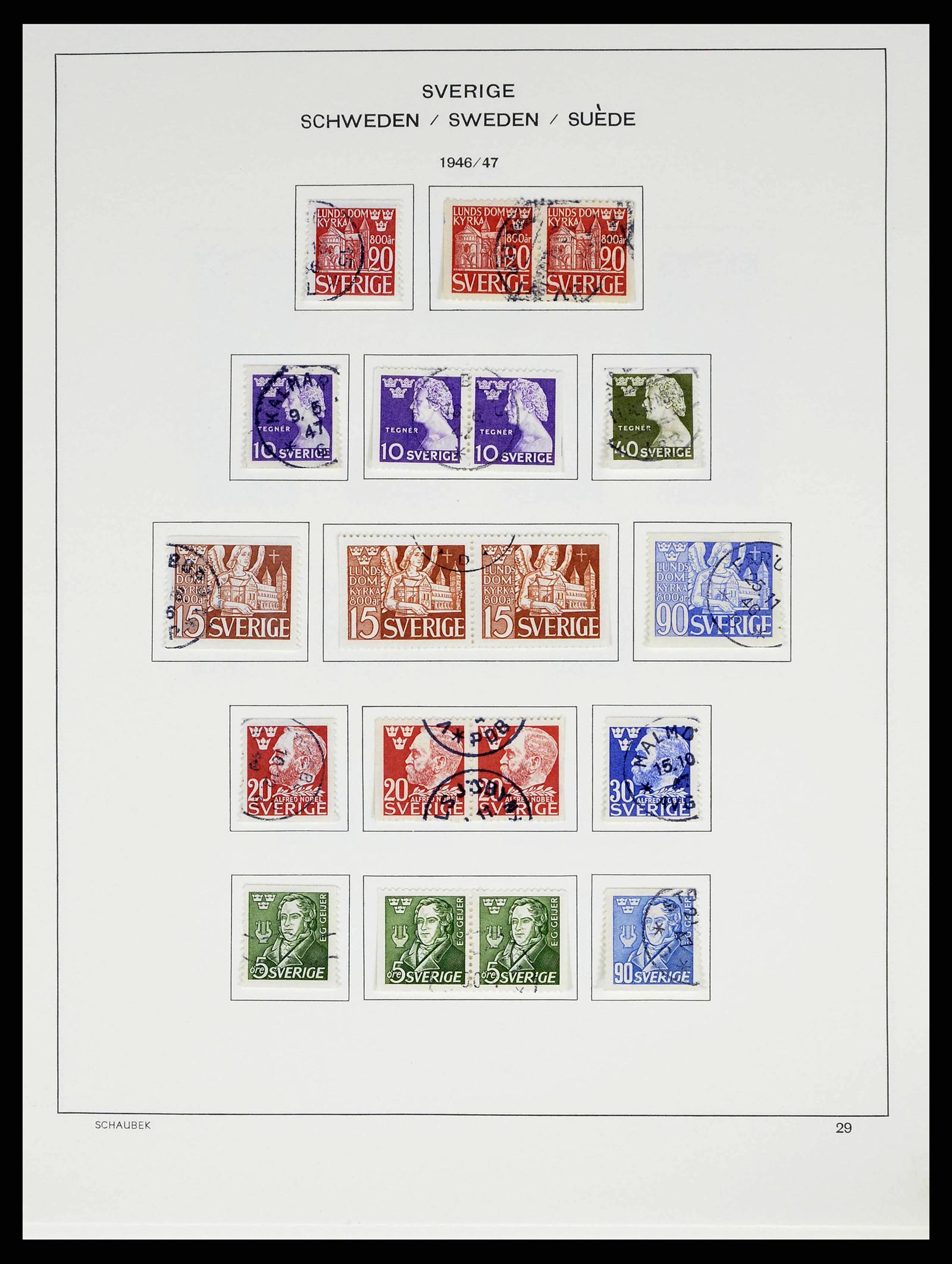 38548 0030 - Postzegelverzameling 38548 Zweden 1855-2014.