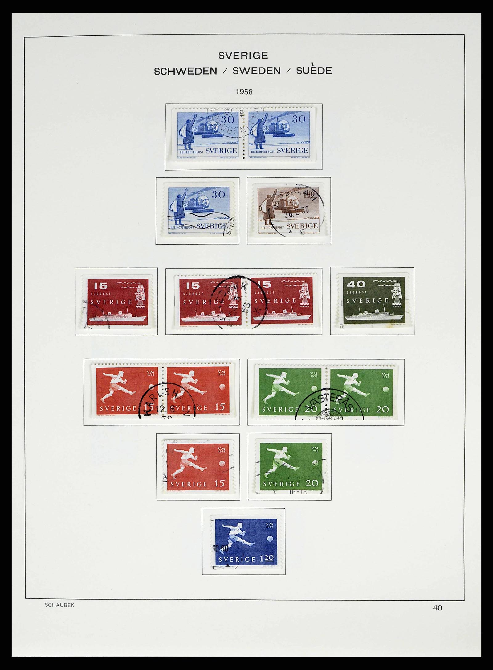 38548 0041 - Stamp collection 38548 Sweden 1855-2014.