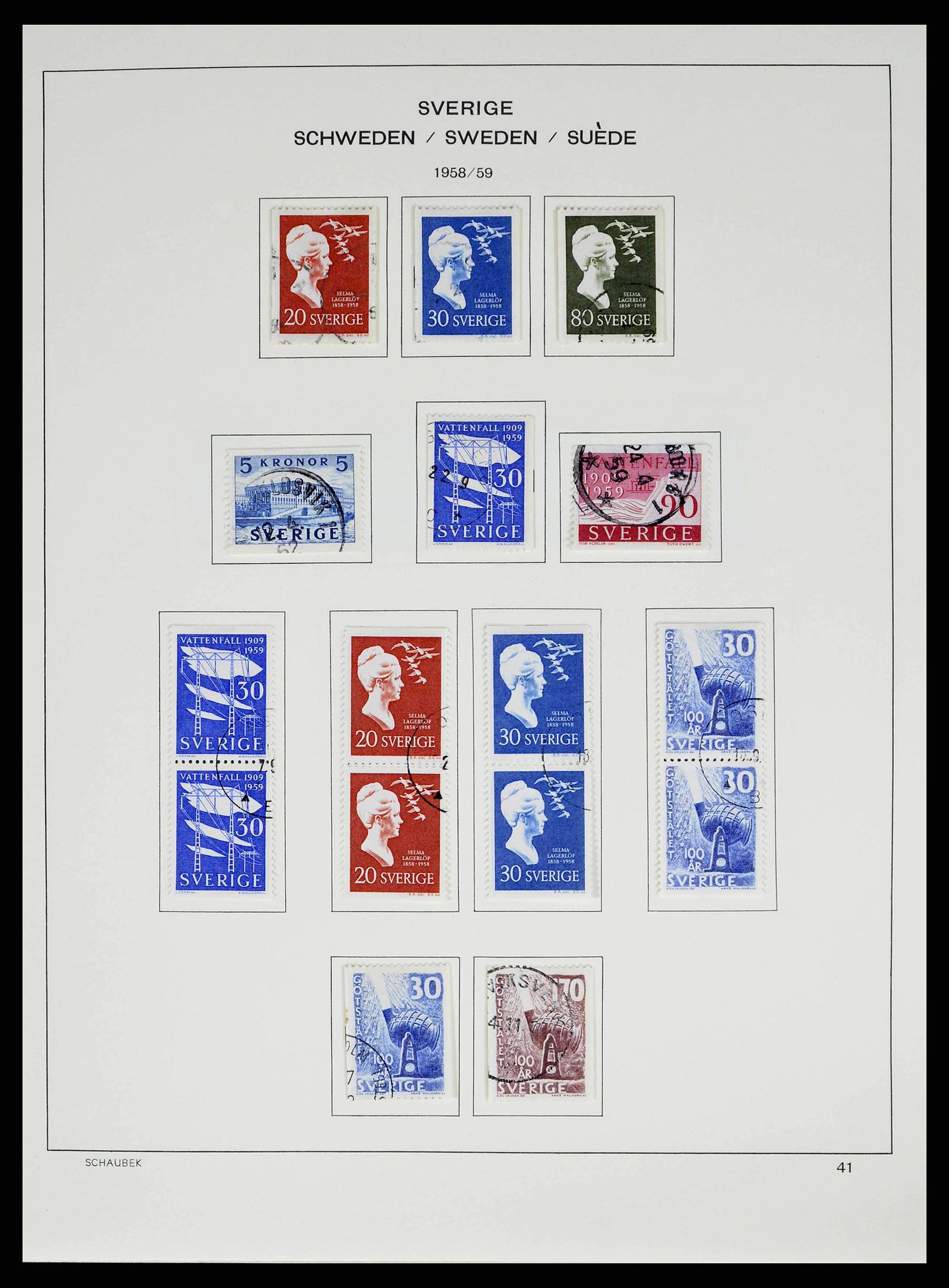 38548 0042 - Postzegelverzameling 38548 Zweden 1855-2014.