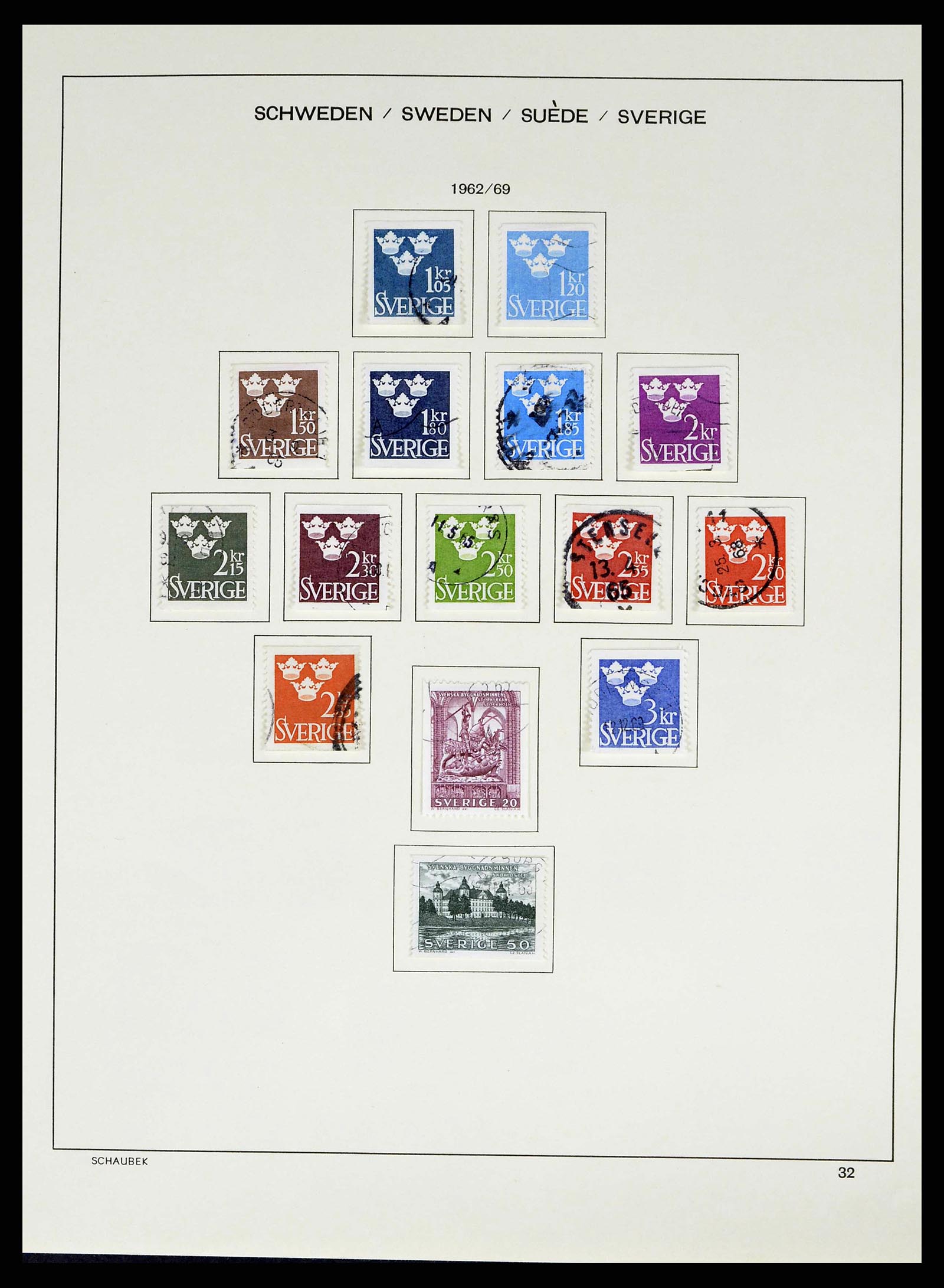 38548 0050 - Postzegelverzameling 38548 Zweden 1855-2014.