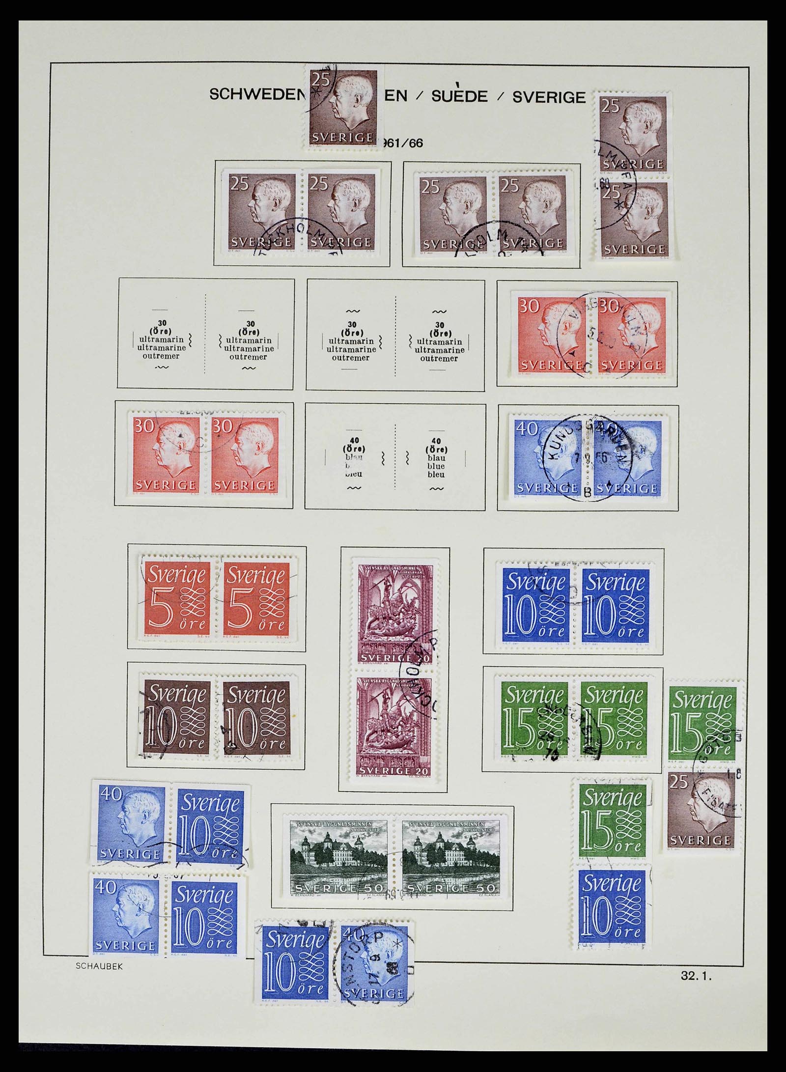 38548 0051 - Postzegelverzameling 38548 Zweden 1855-2014.