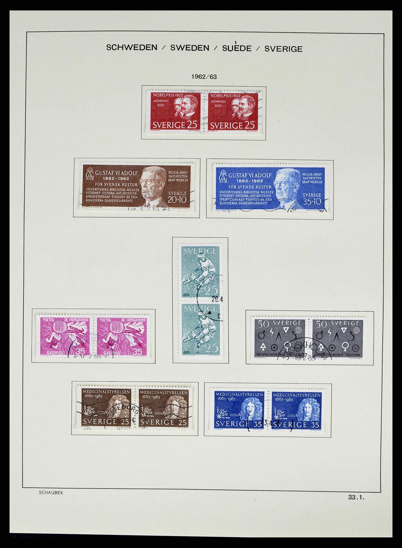 38548 0053 - Postzegelverzameling 38548 Zweden 1855-2014.