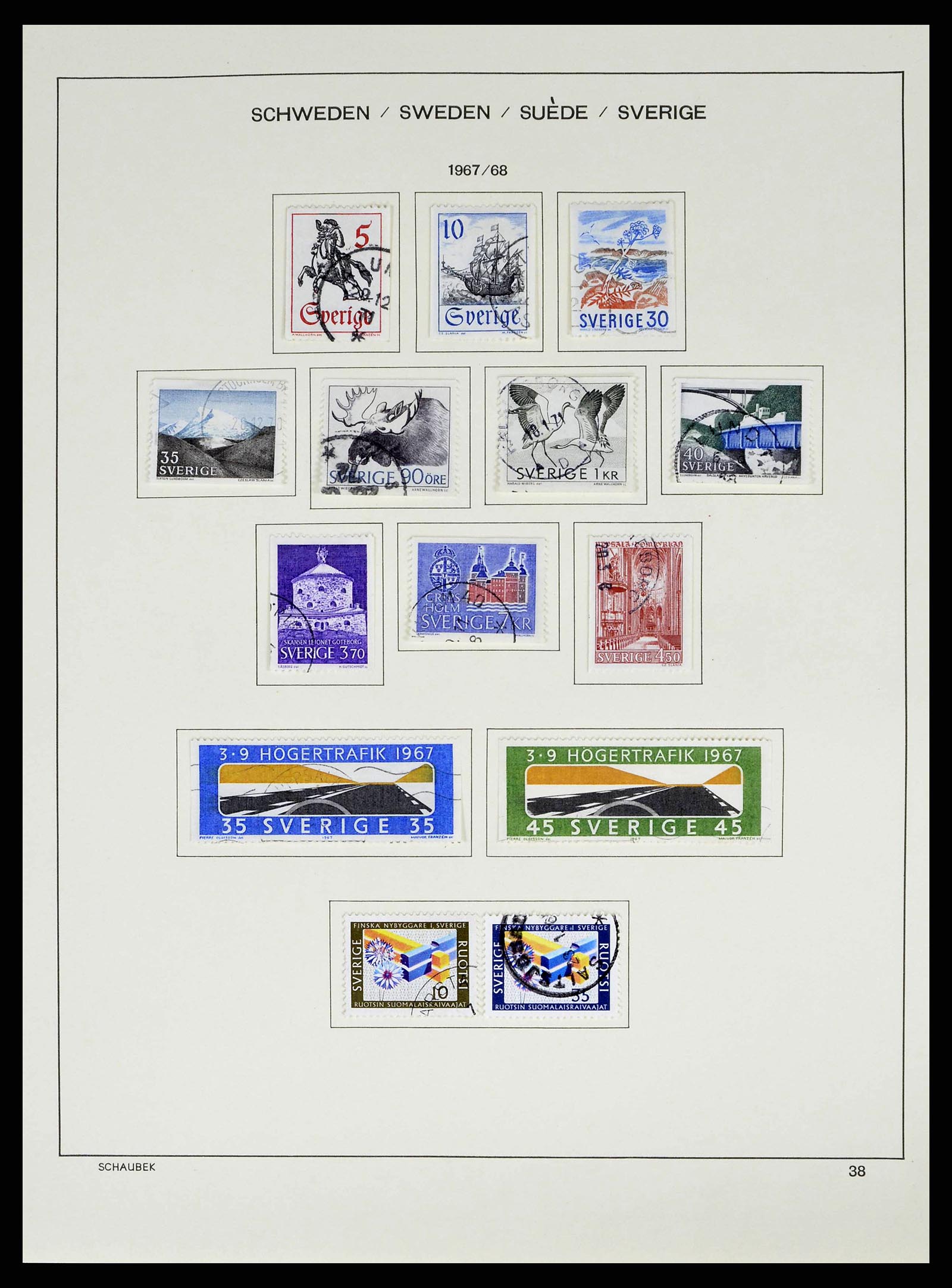 38548 0060 - Postzegelverzameling 38548 Zweden 1855-2014.