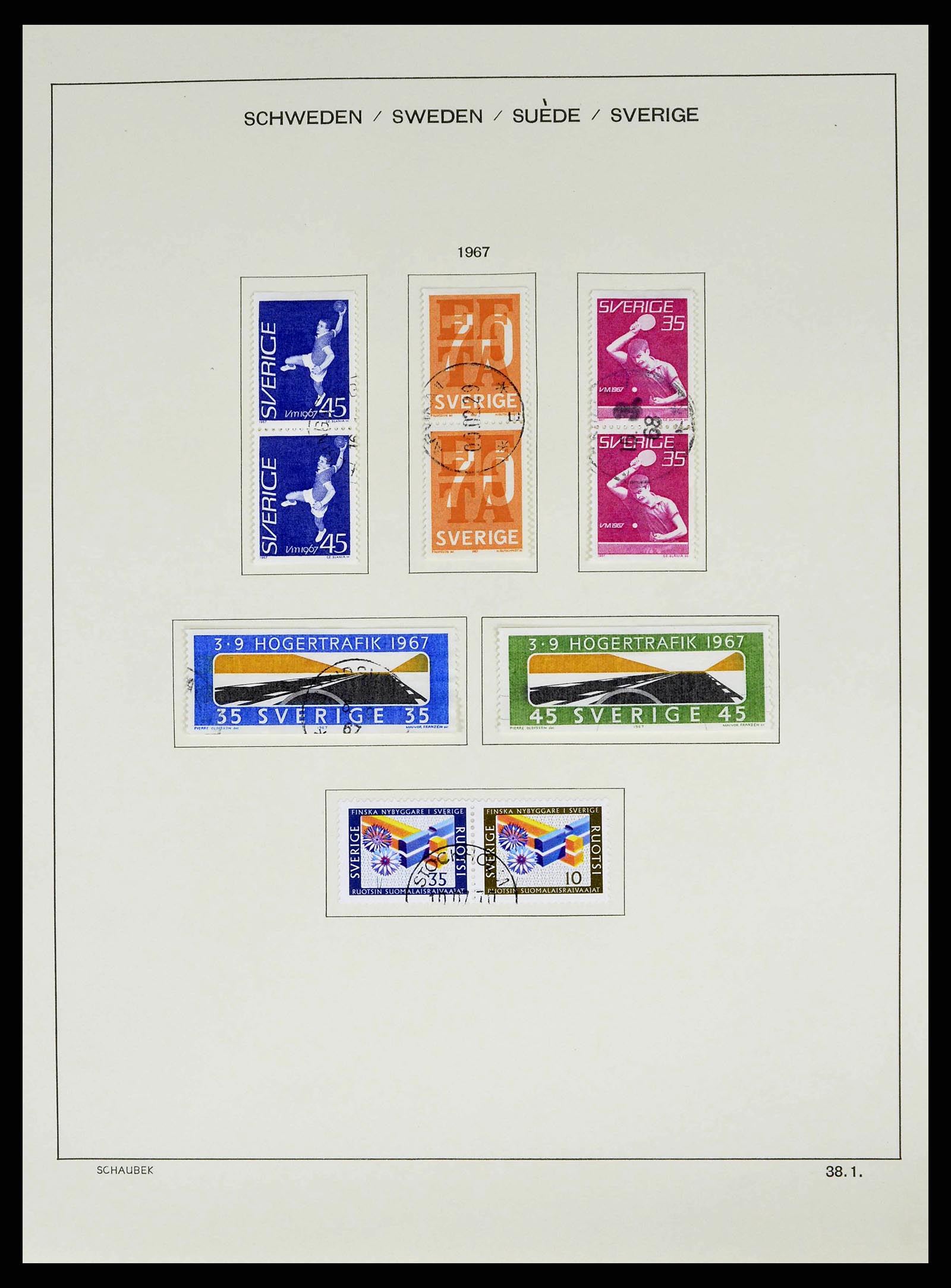 38548 0061 - Stamp collection 38548 Sweden 1855-2014.