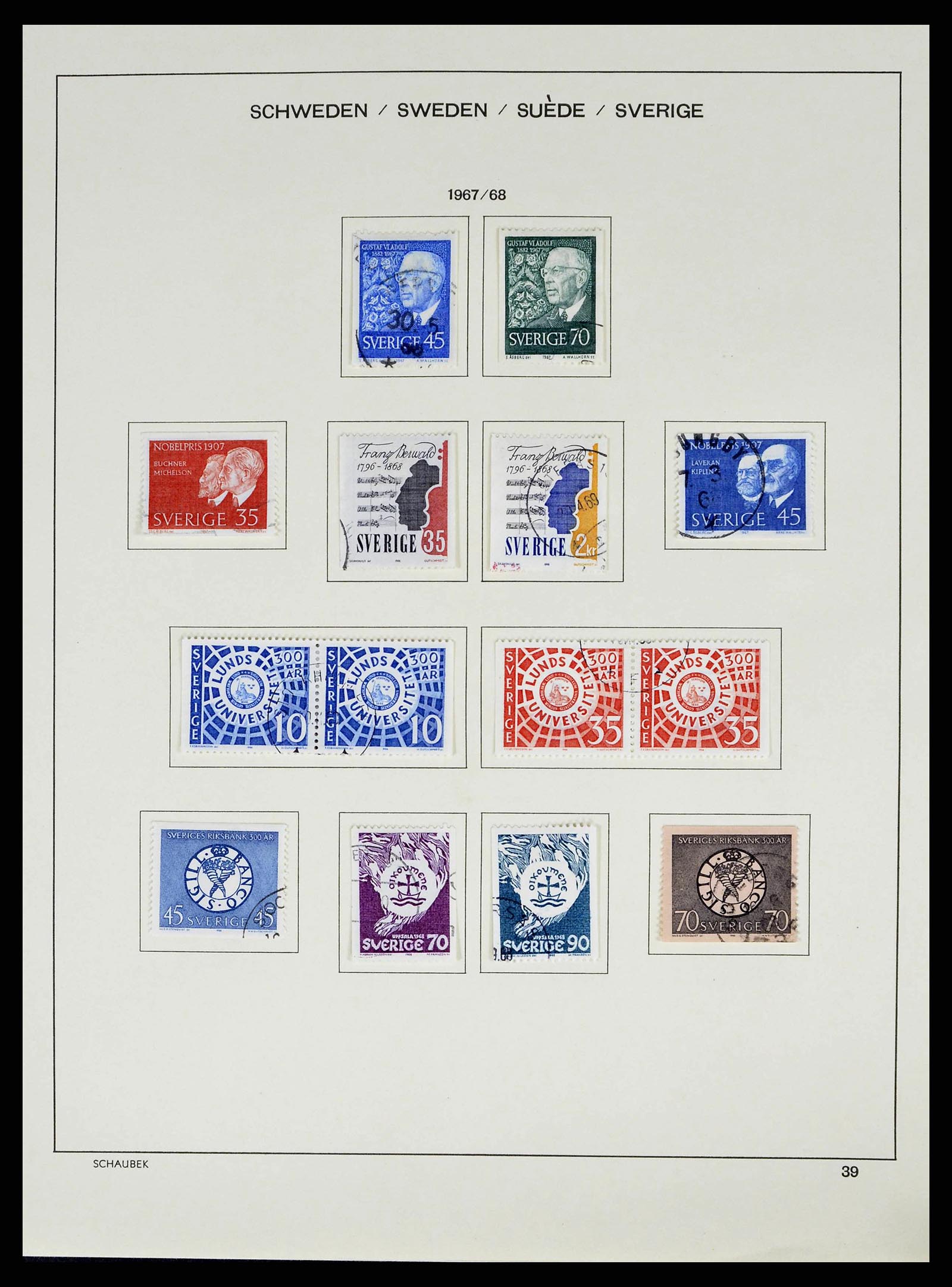 38548 0063 - Stamp collection 38548 Sweden 1855-2014.