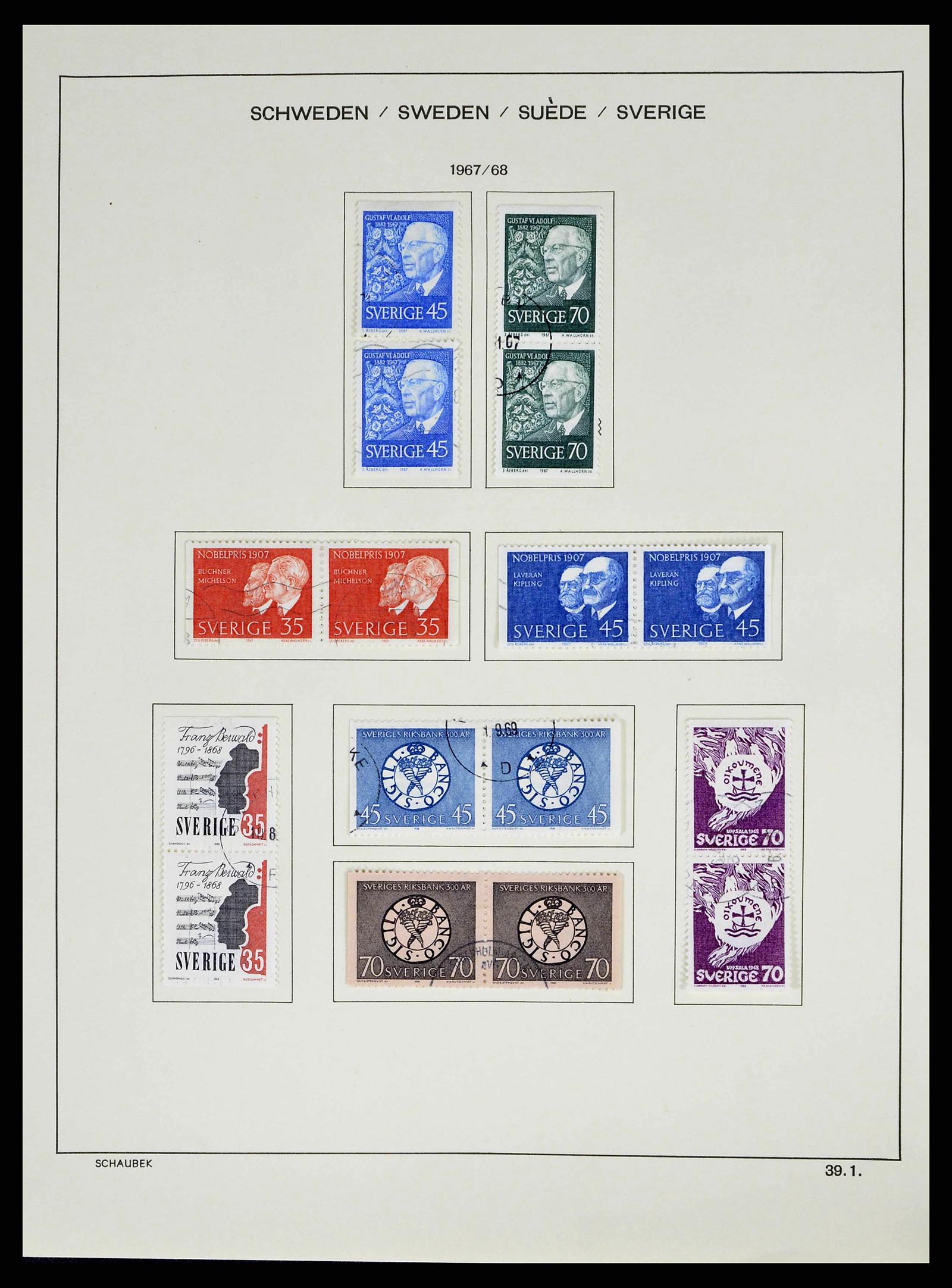 38548 0064 - Stamp collection 38548 Sweden 1855-2014.