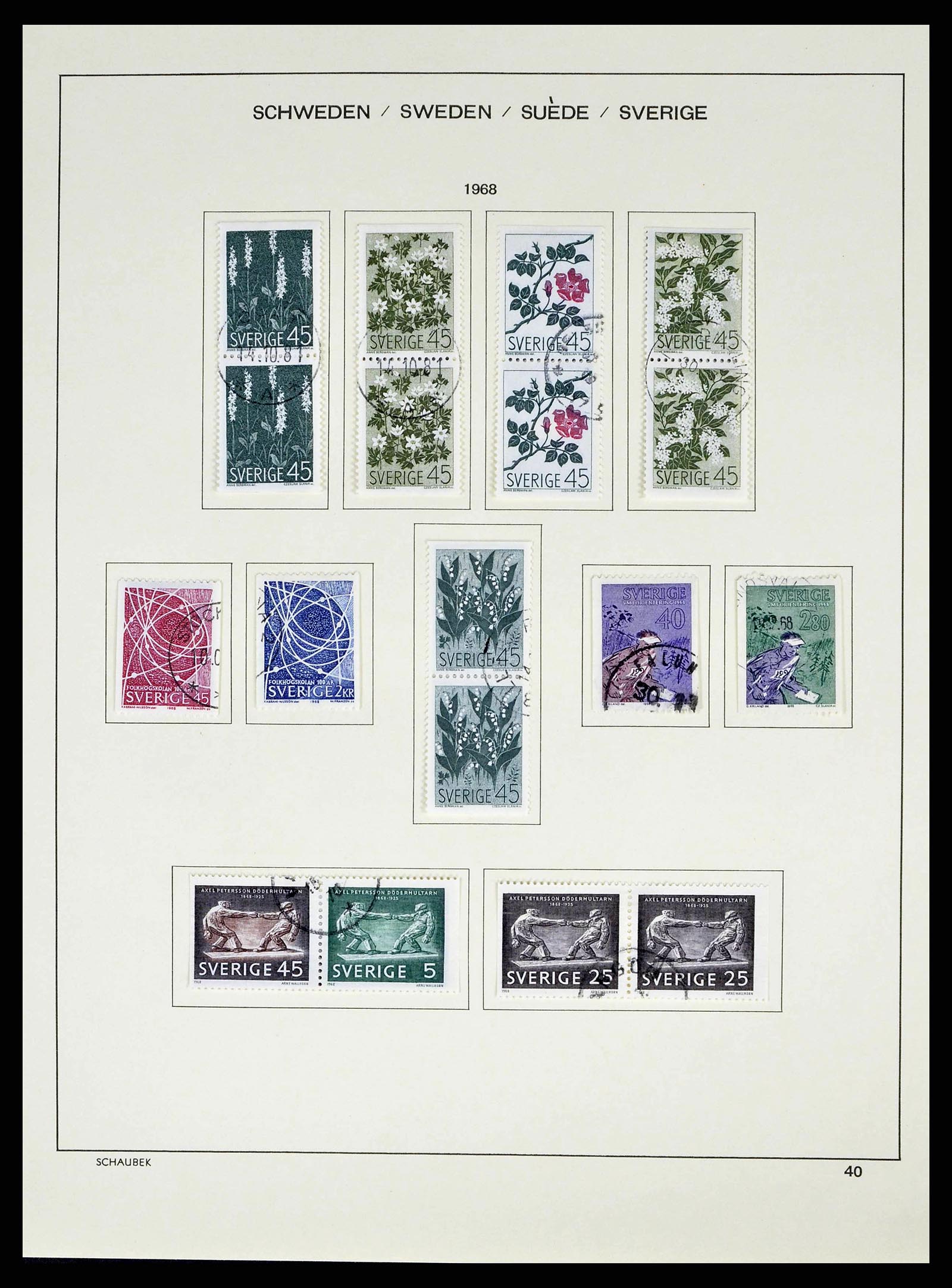 38548 0065 - Stamp collection 38548 Sweden 1855-2014.