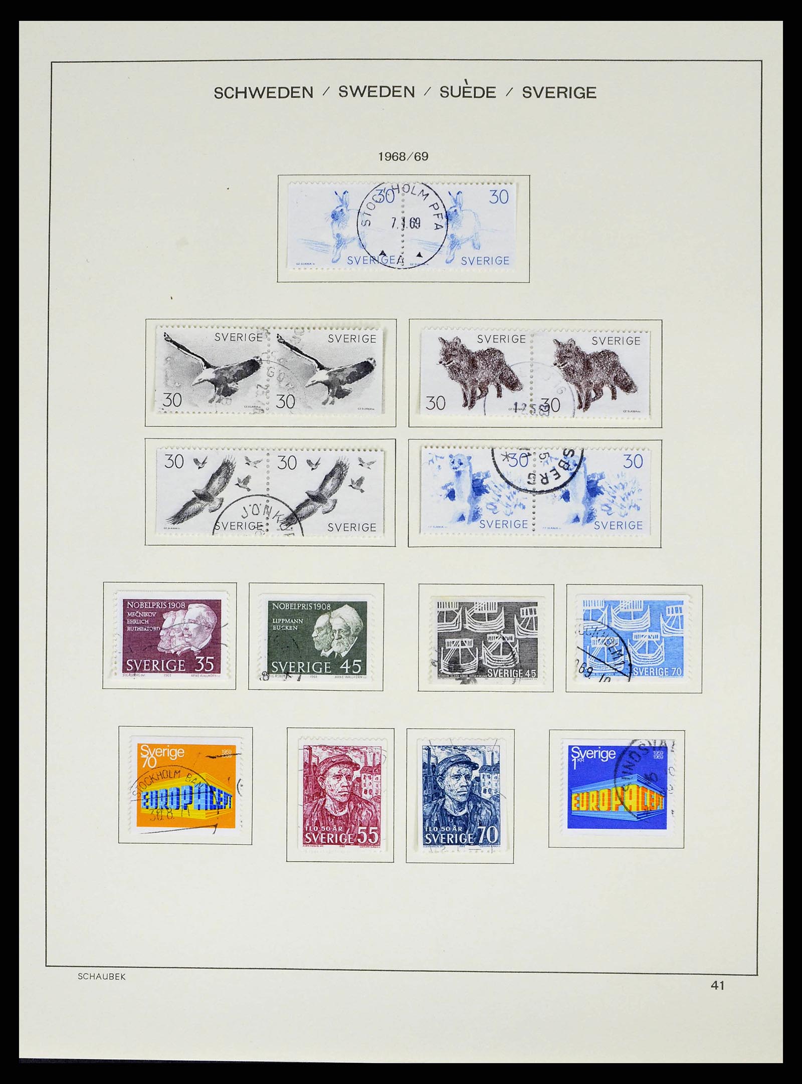 38548 0066 - Stamp collection 38548 Sweden 1855-2014.