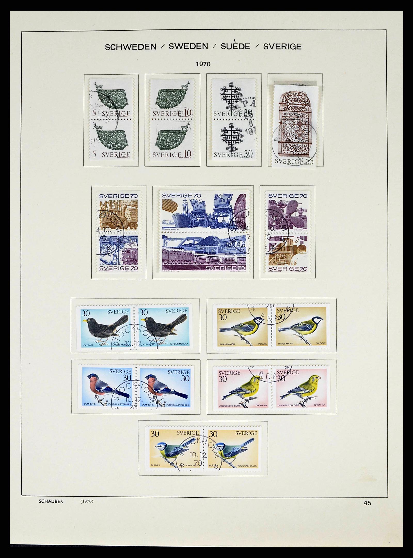 38548 0072 - Stamp collection 38548 Sweden 1855-2014.