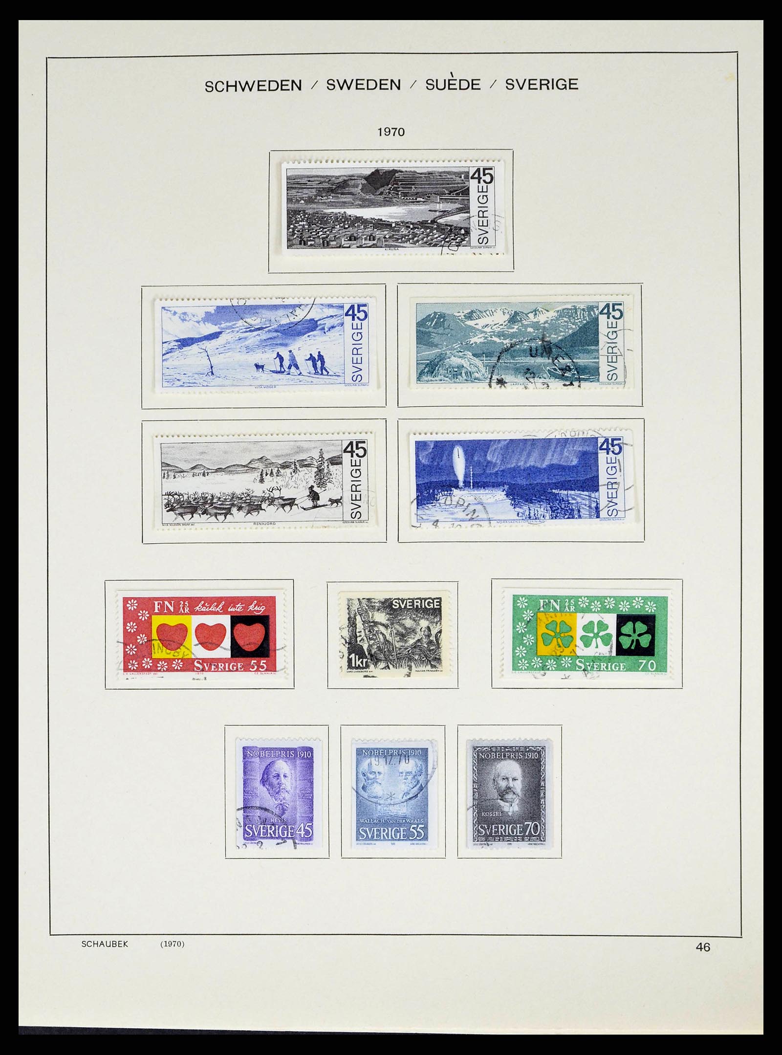 38548 0073 - Stamp collection 38548 Sweden 1855-2014.