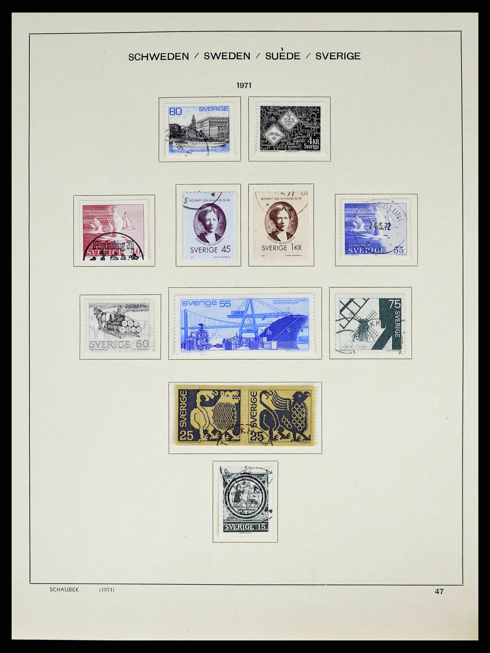 38548 0075 - Stamp collection 38548 Sweden 1855-2014.